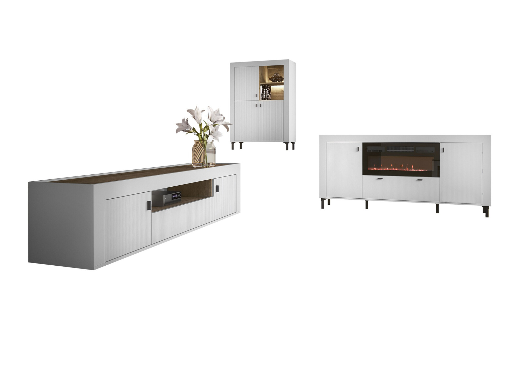 Stuemøbelsæt Mormavu 115 (Mat hvid)