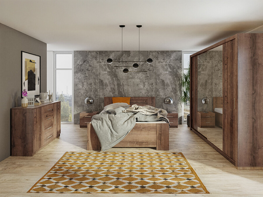 Soveværelsessæt Catromi 115 (Kloster eg)