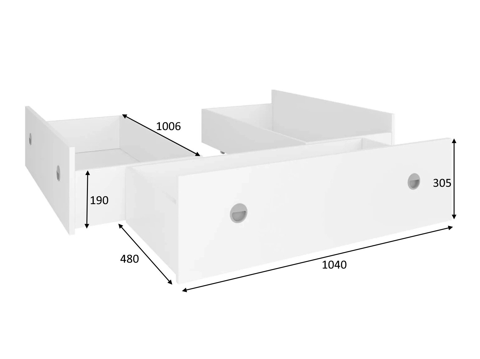 Opbevaringsboks Novsore 129 (Hvid) (3 stk.)