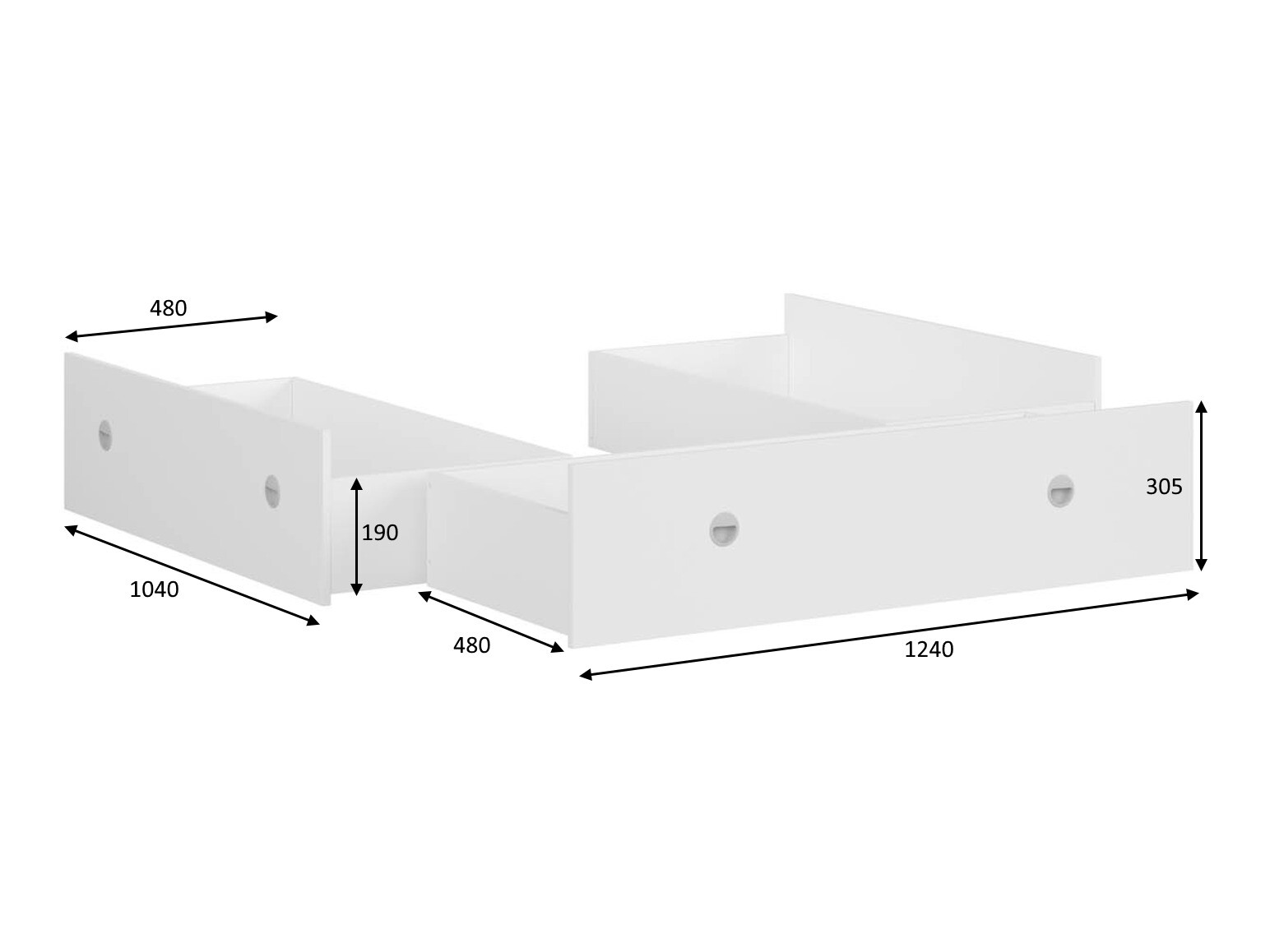 Opbevaringsboks Novsore 131 (Hvid) (3 stk.)