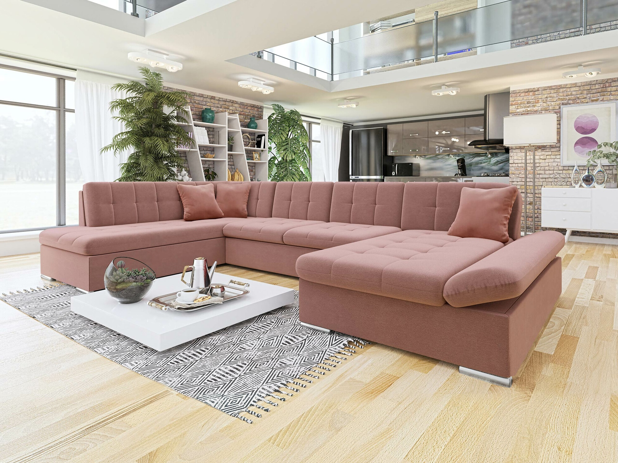 Hjørnesofa Comfivo Tilia II (Venus Velvet 2918 + Magic Velet 2258)