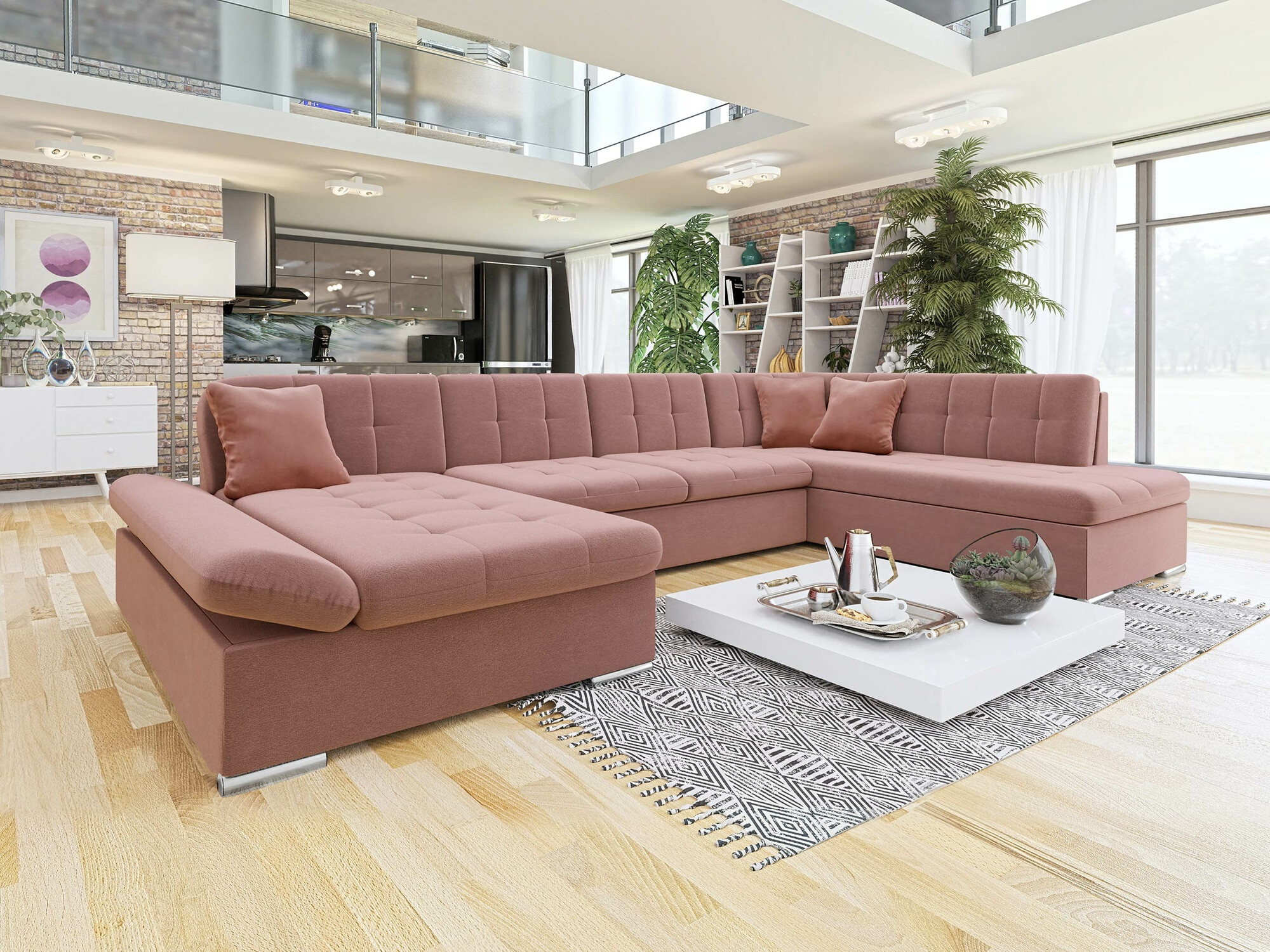 Hjørnesofa Comfivo Tilia II (Venus Velvet 2918 + Magic Velet 2258)