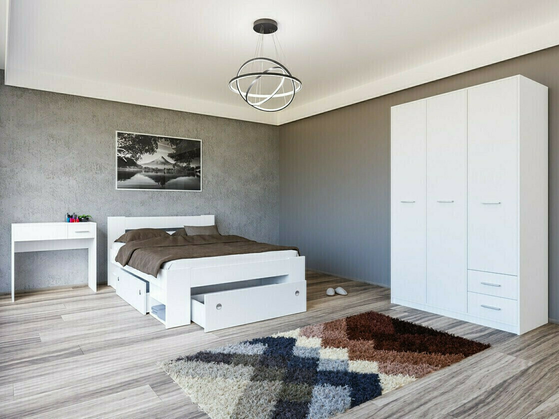 Soveværelsessæt Novsore 144 (Hvid)