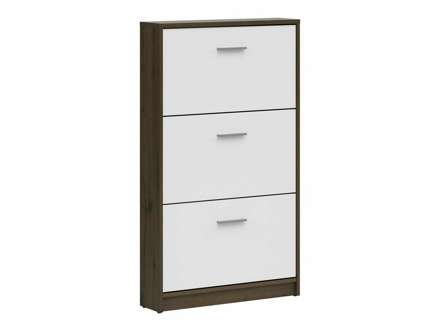 Skoskab Novsore 113 (Mørk eg + Hvid)