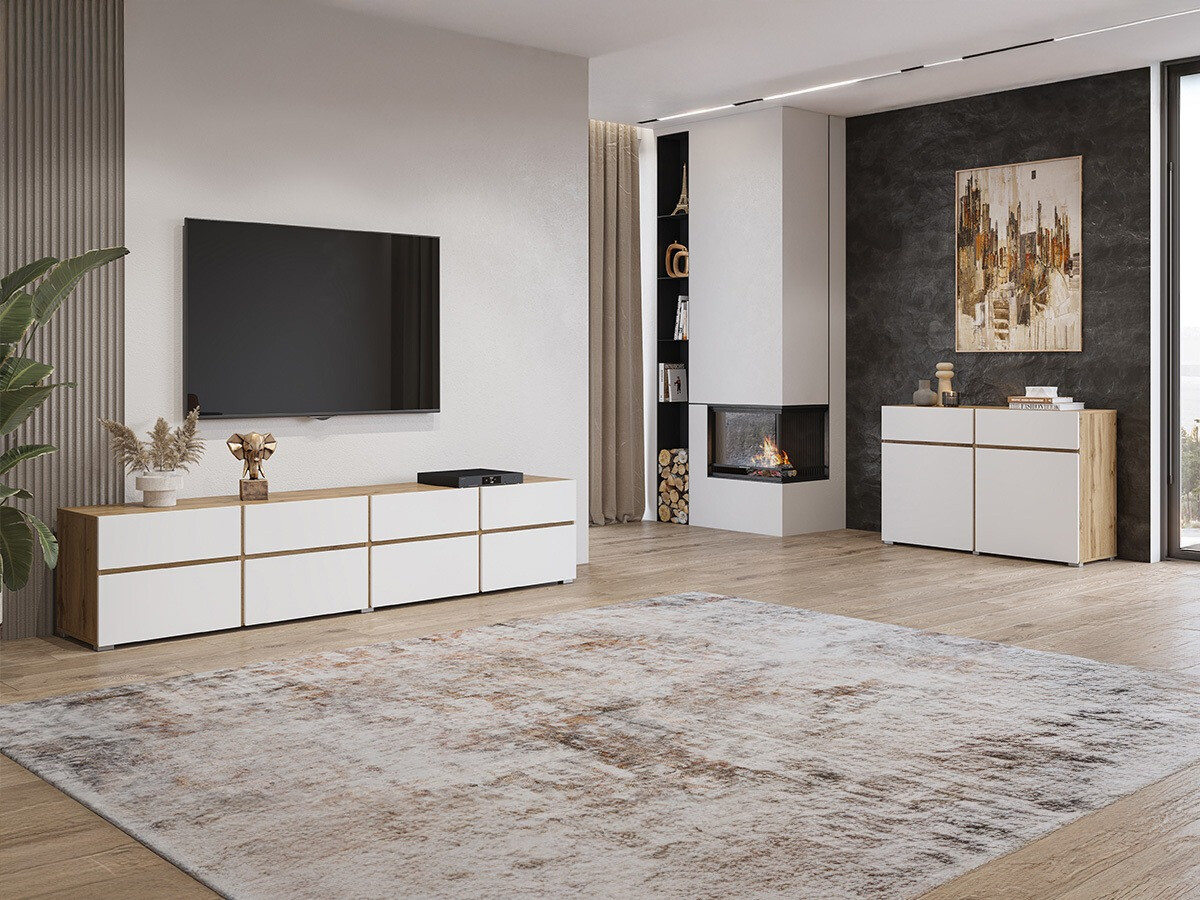 Stuemøblersæt Alfere 107 (Wotan eg + Hvid)