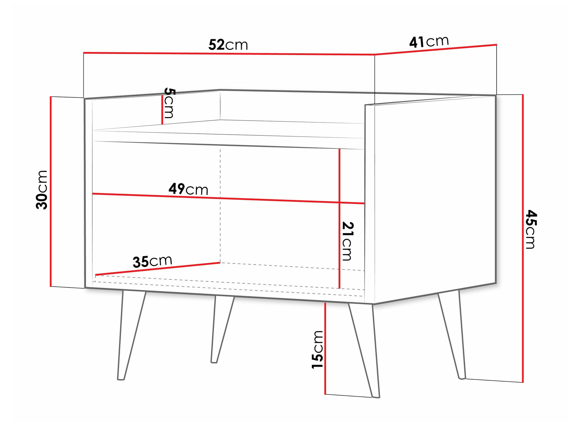 Sengebord Mirfivu 107