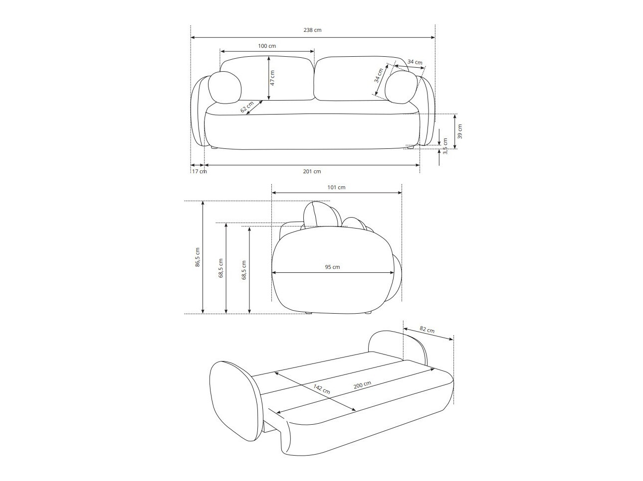 Sovesofa Kingston 139 (Abriamo 02)