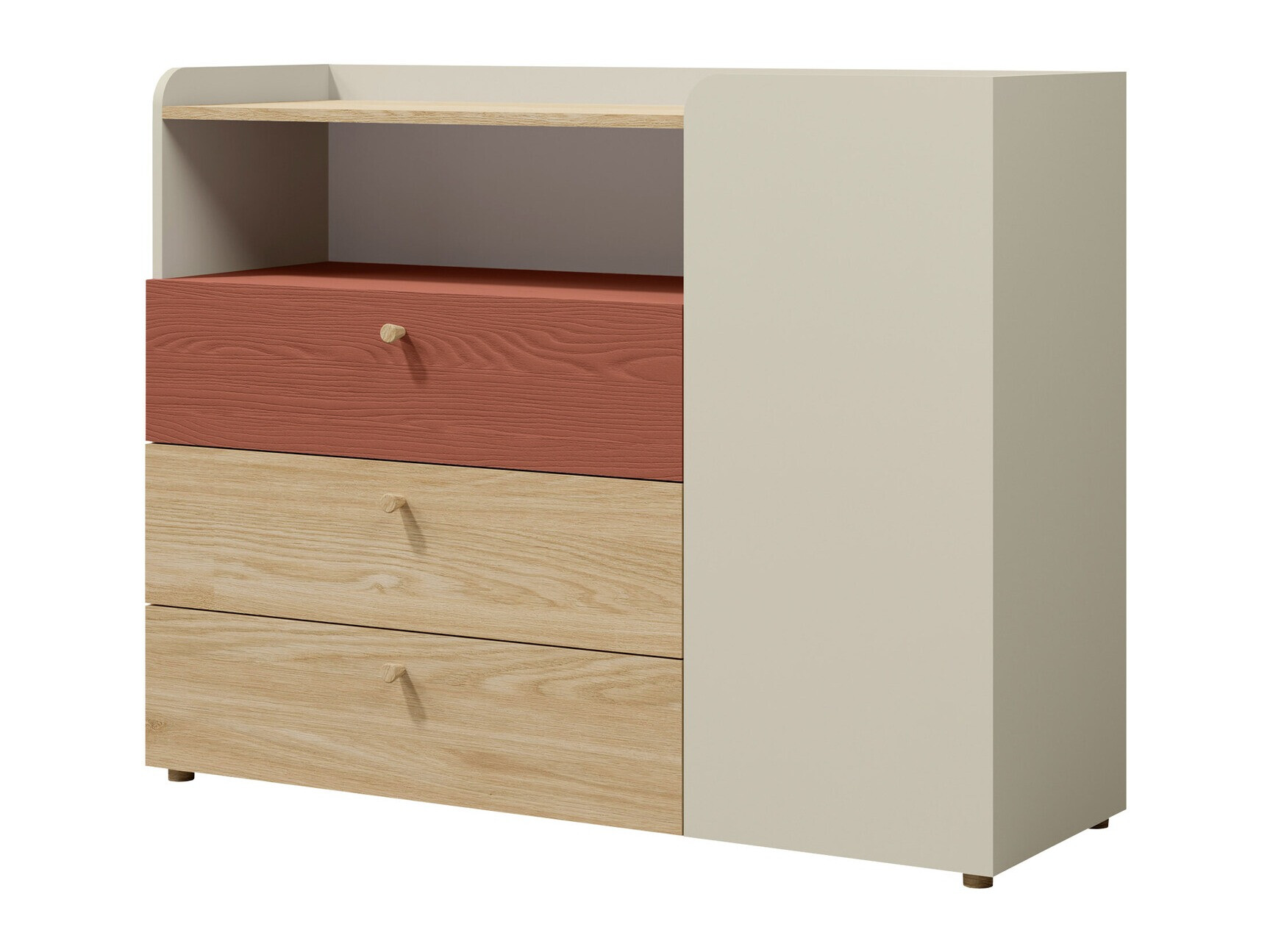 Kommode Domcali 108 (Coral + Egetræ)