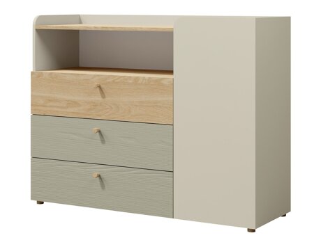 Kommode Domcali 108 (Grå + Egetræ)