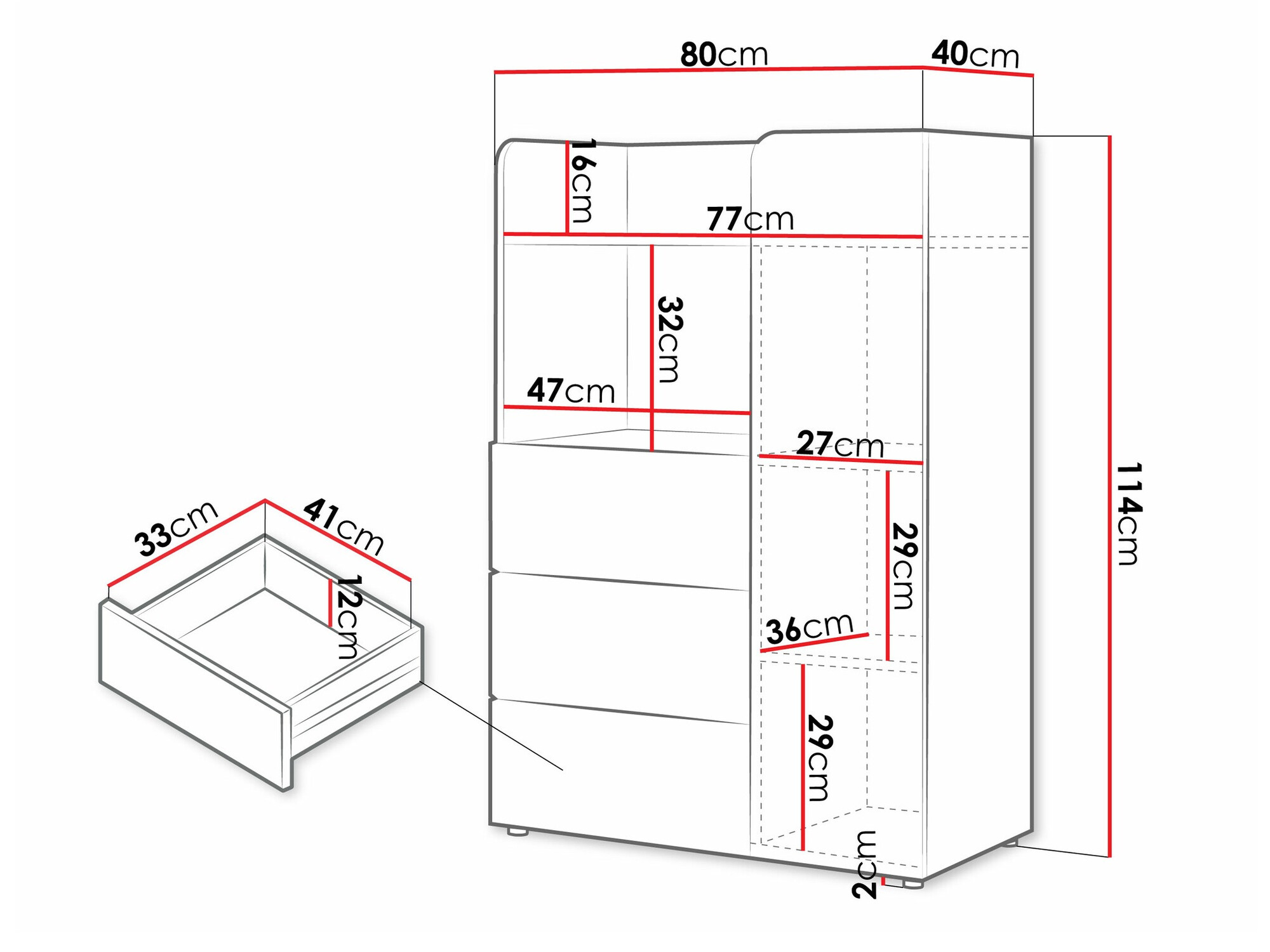 Reol Domcali 106 (Grå + Egetræ)
