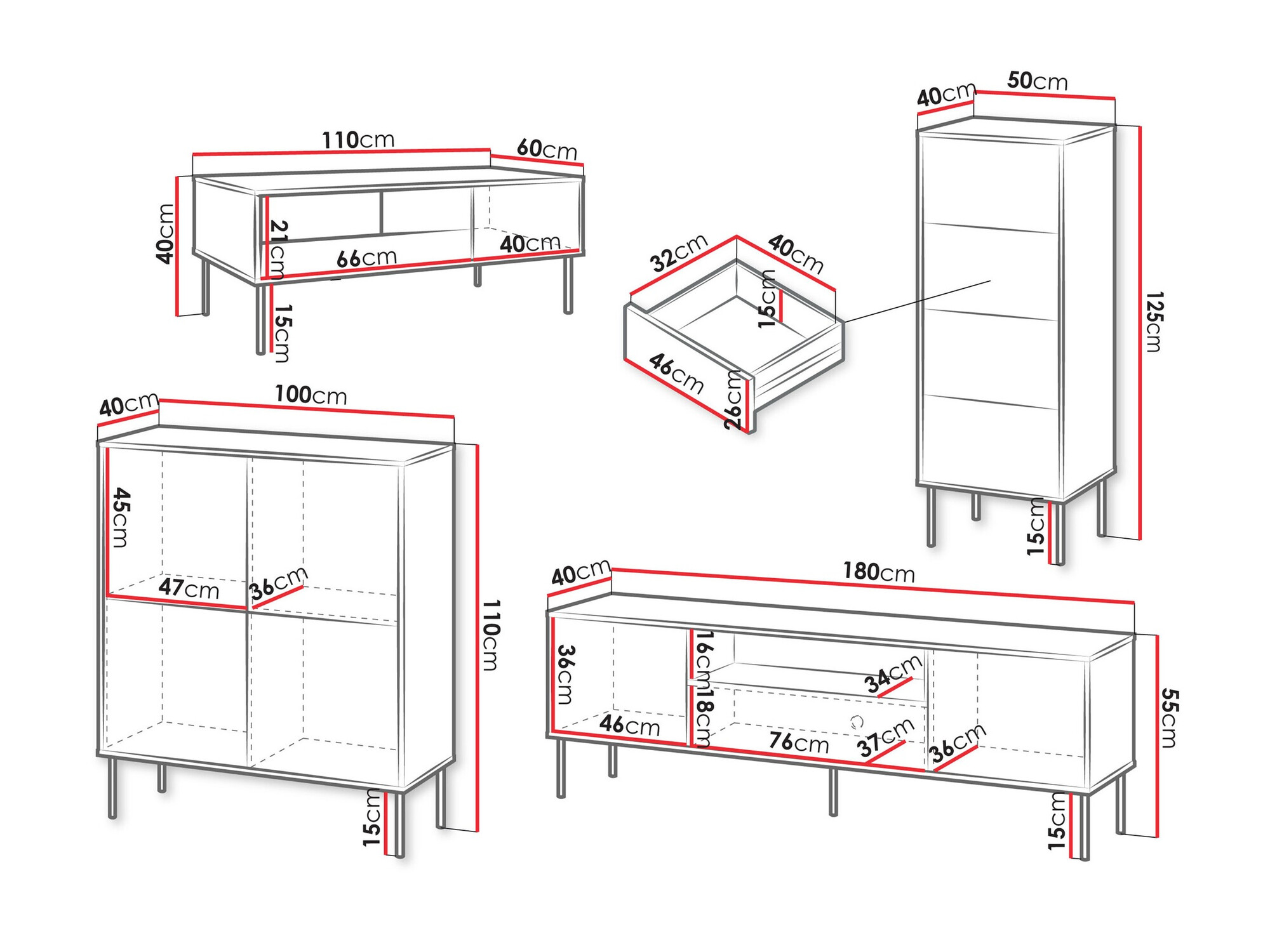 Stuemøbelsæt Tolete 108 (Beige)