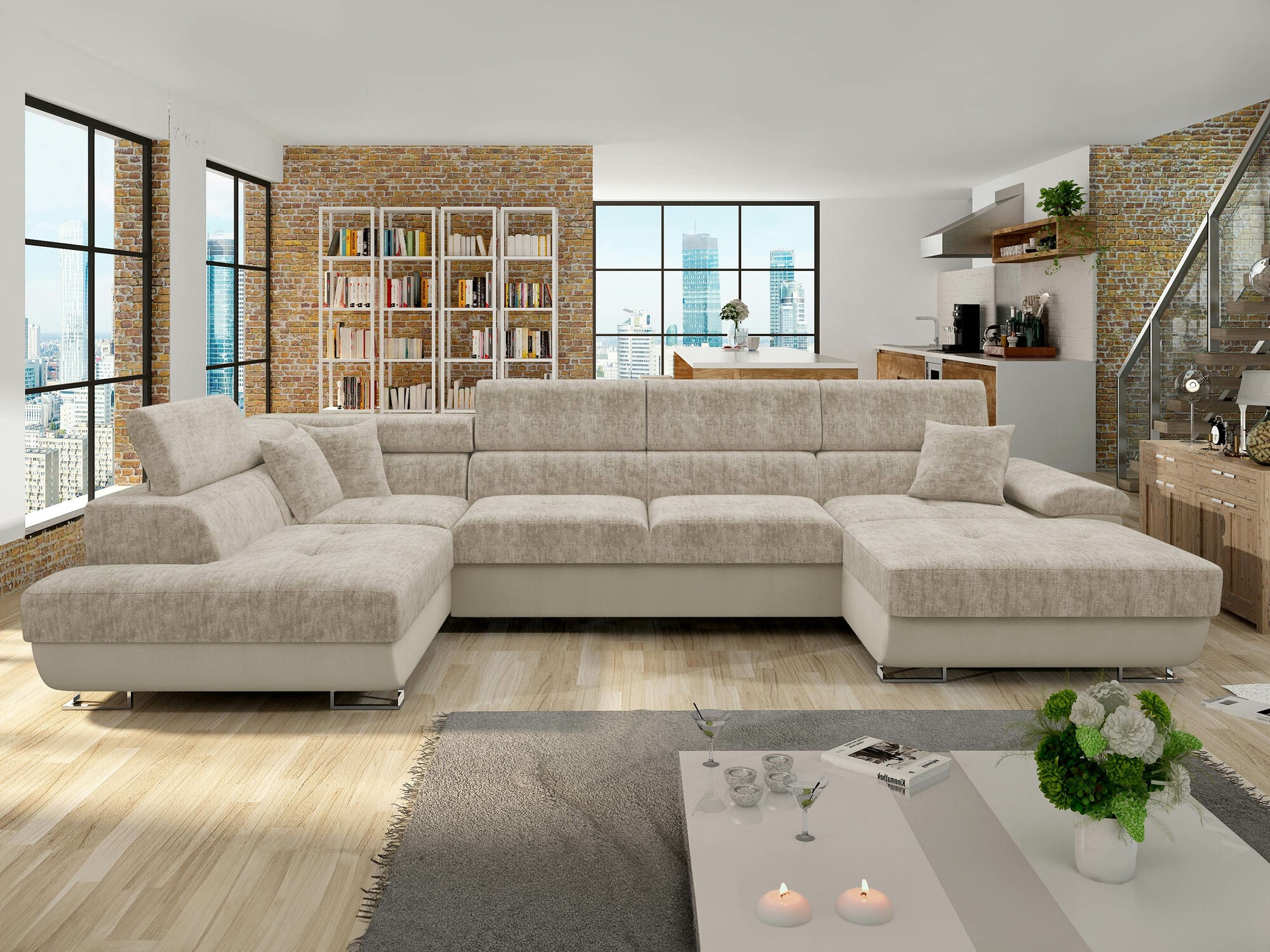Hjørnesofa Comfivo 249 (Venus Velvet 2927 + Miu 2041)