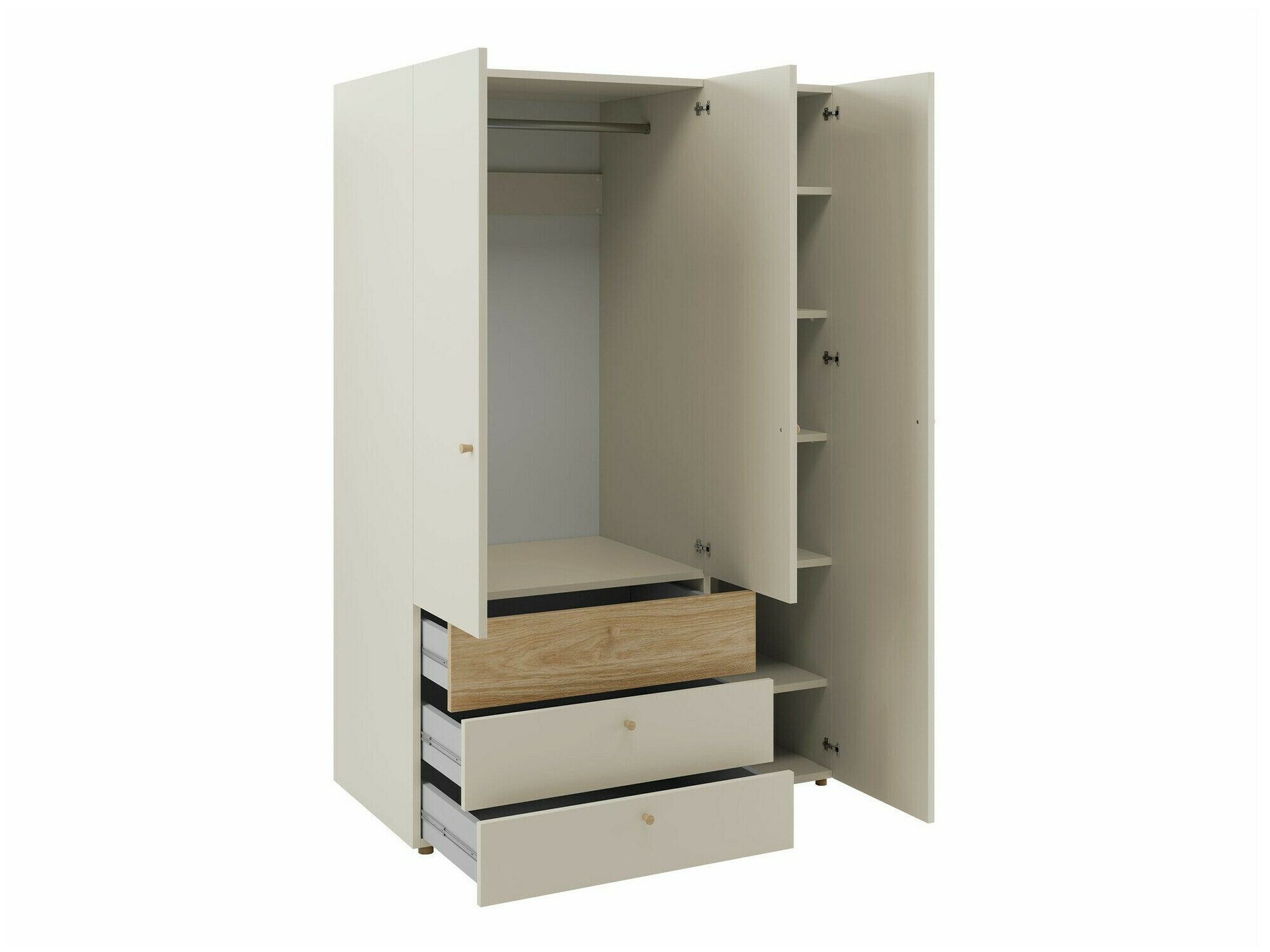 Børneværelsessæt Domcali 116 (Beige + Egetræ)