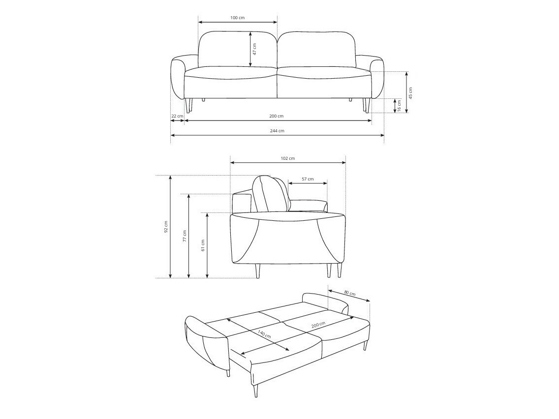 Sovesofa Kingston 142 (Perfect Harmony 01)