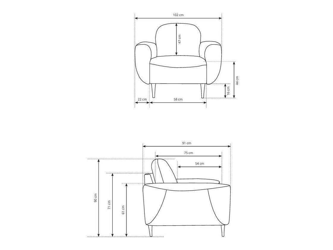 Lænestol Kingston 144 (Perfect Harmony 01)