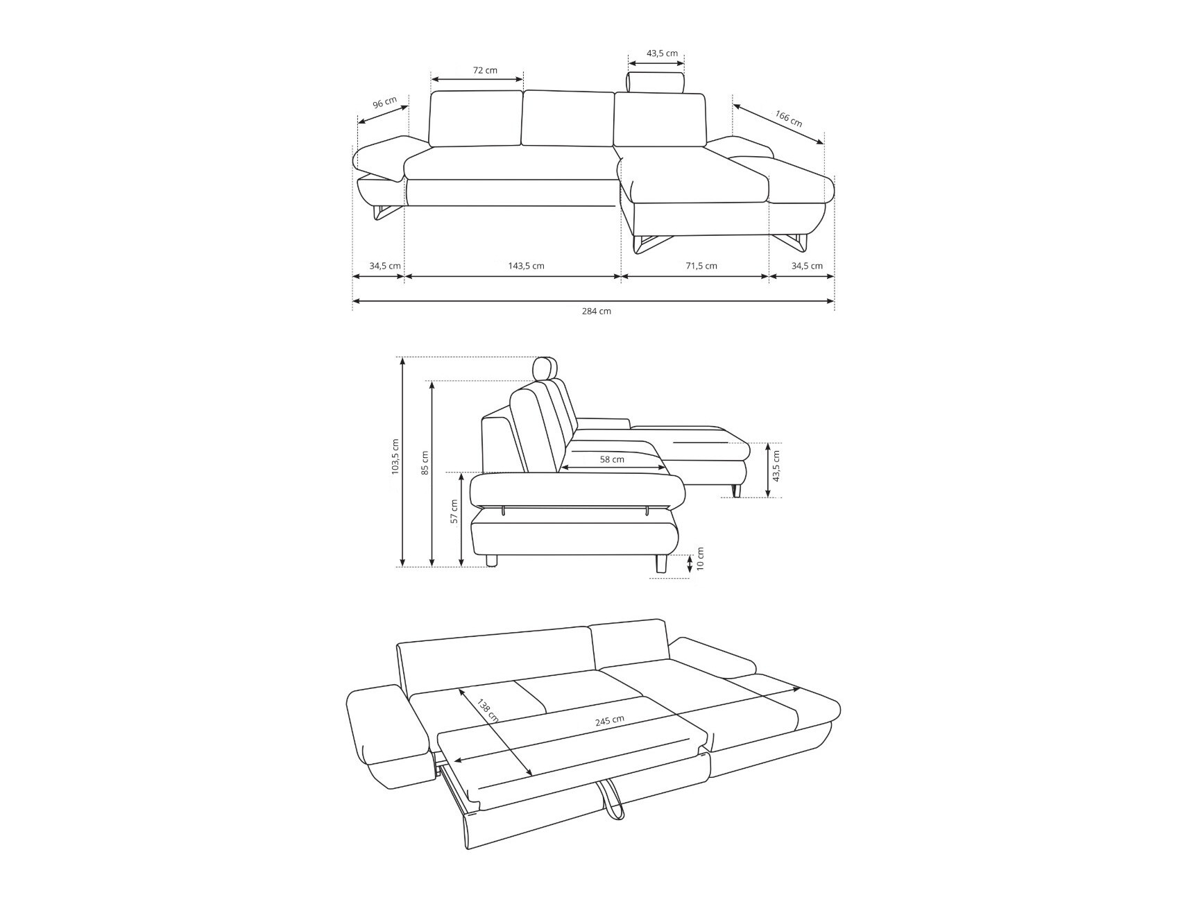 Hjørnesofa Kingston 161 (Avra 16)