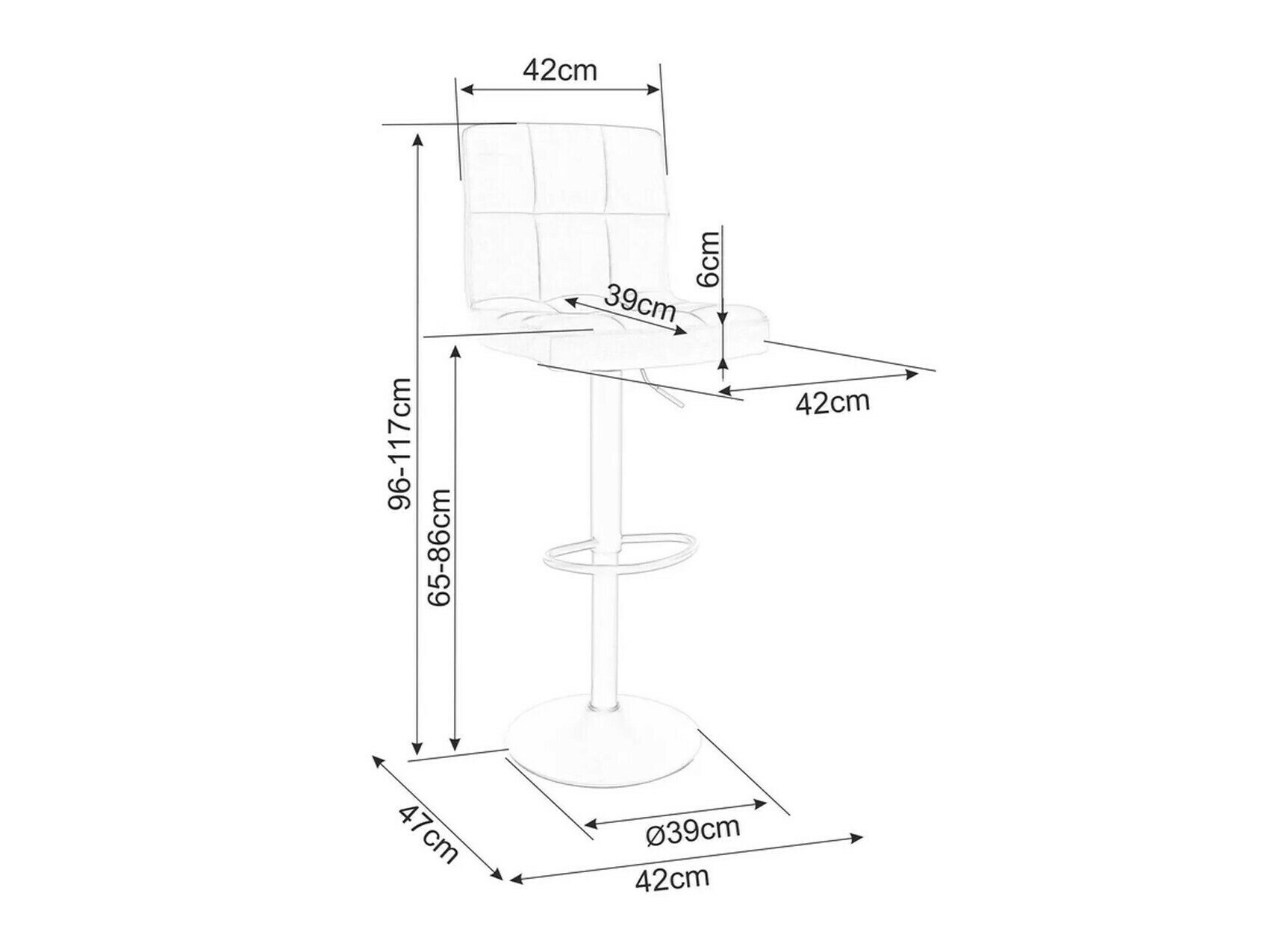 Barstol Detroit 683 (Brun)