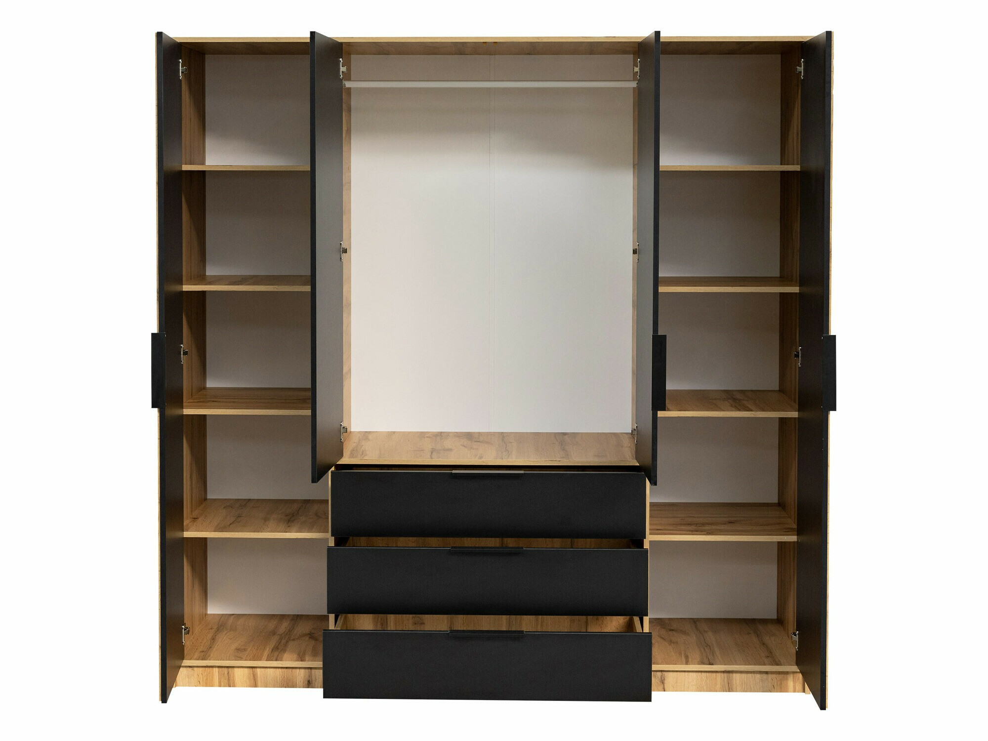 Garderobeskab Collis II (Wotan eg + Sort)