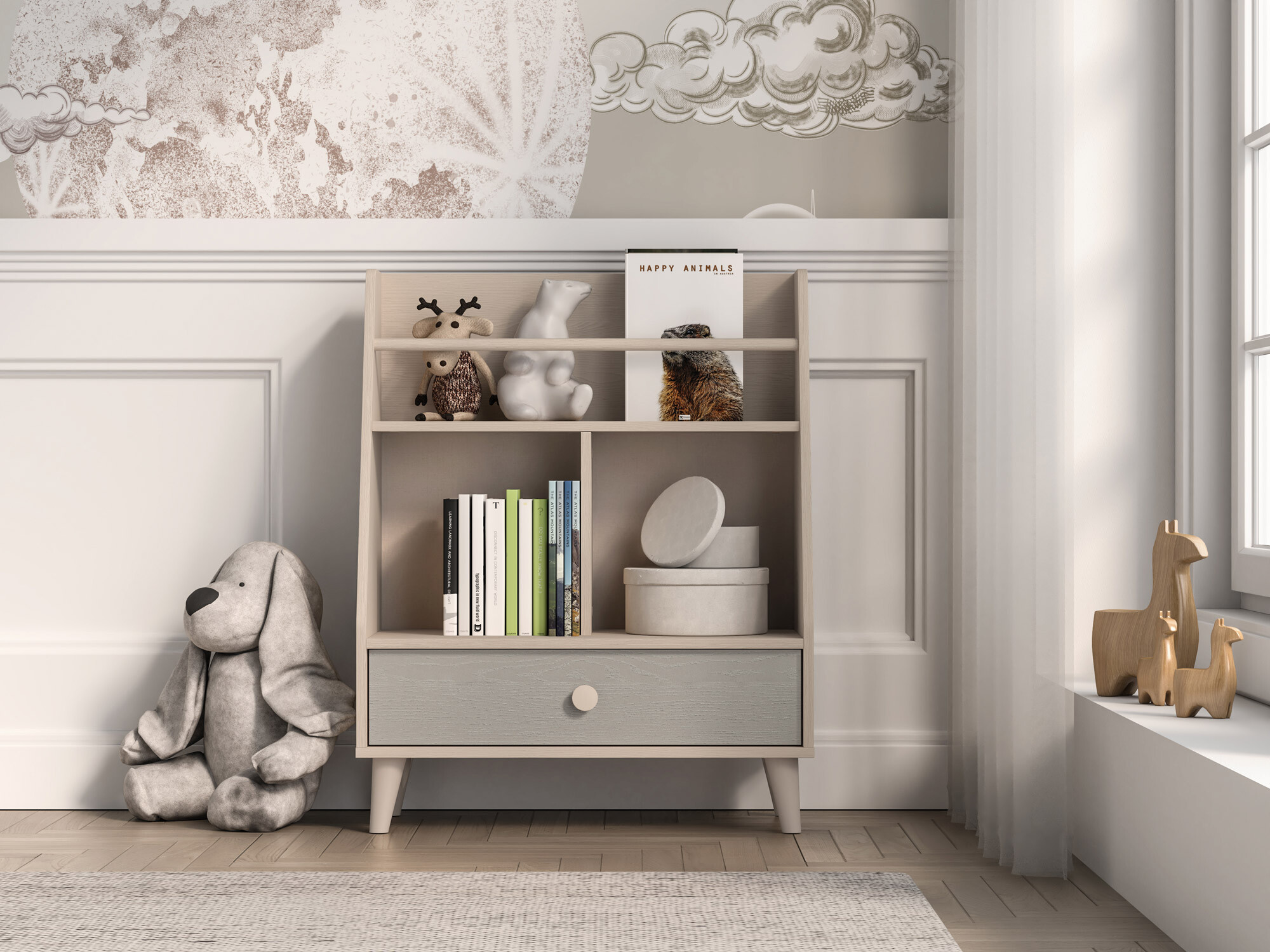 Reol Tortoli 107 (Grå)