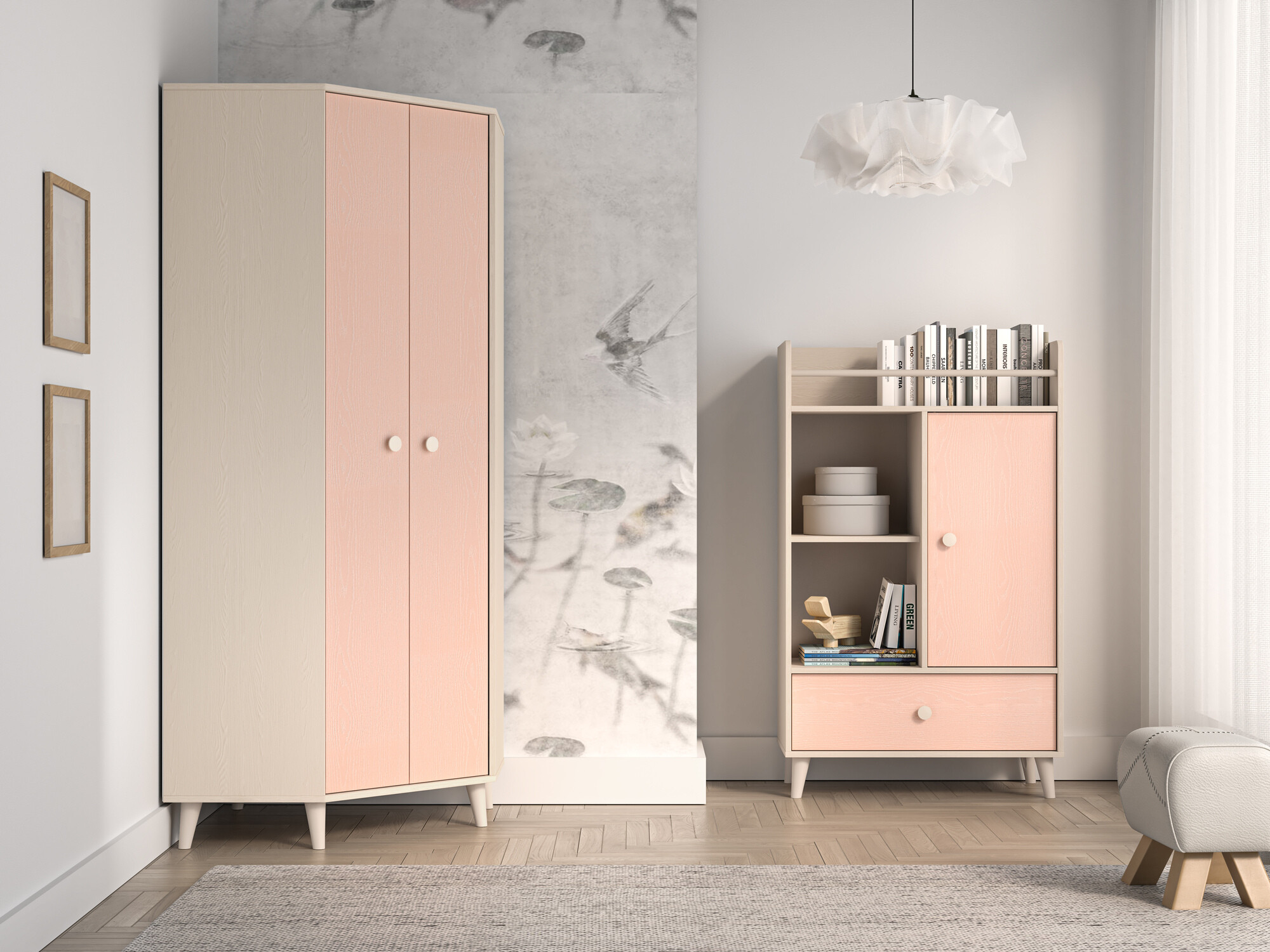 Børneværelsessæt Tortoli 113 (Lyserød)