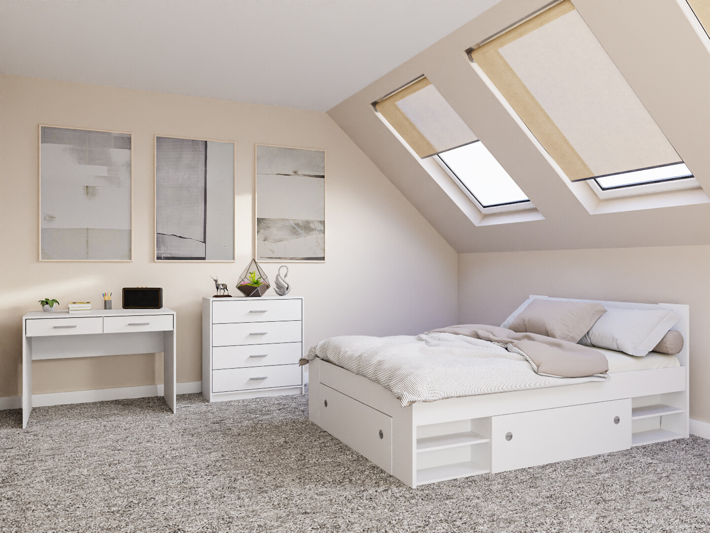 Soveværelsessæt Novsore 155 (Hvid)