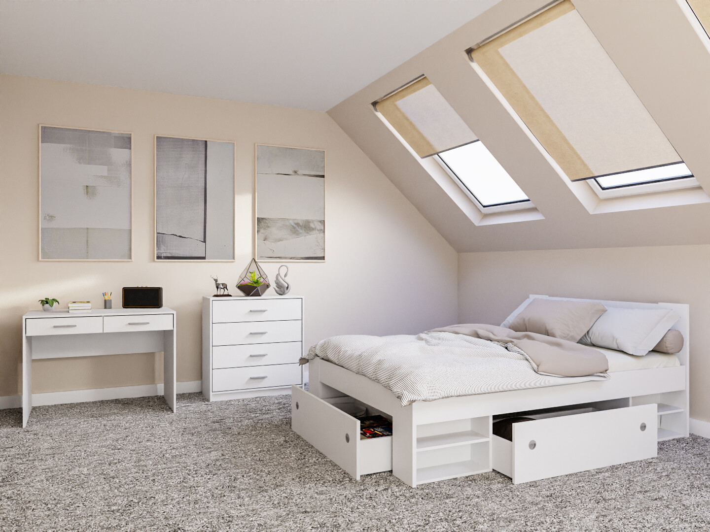 Soveværelsessæt Novsore 155 (Hvid)