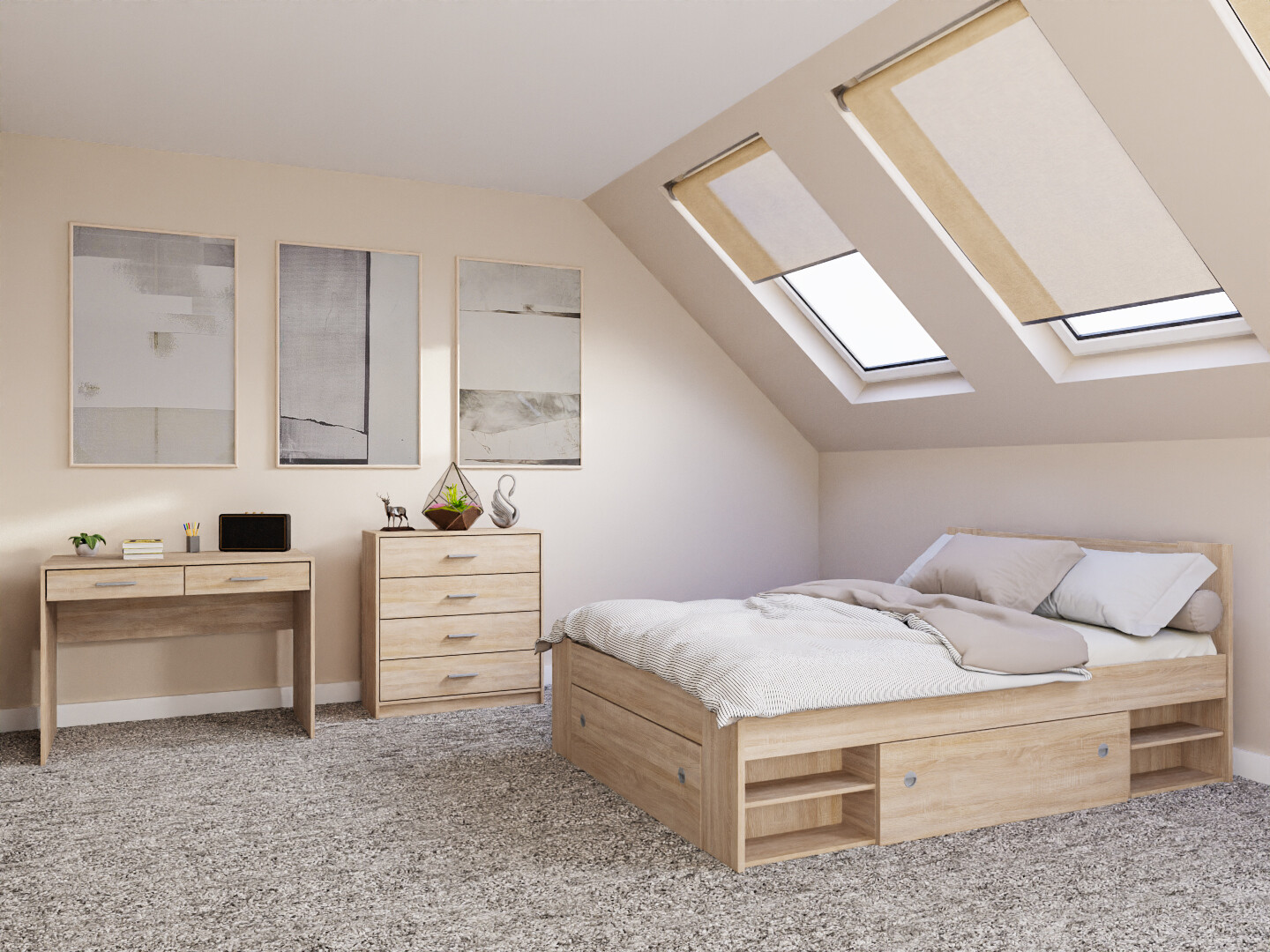 Soveværelsessæt Novsore 155 (Sonoma eg)