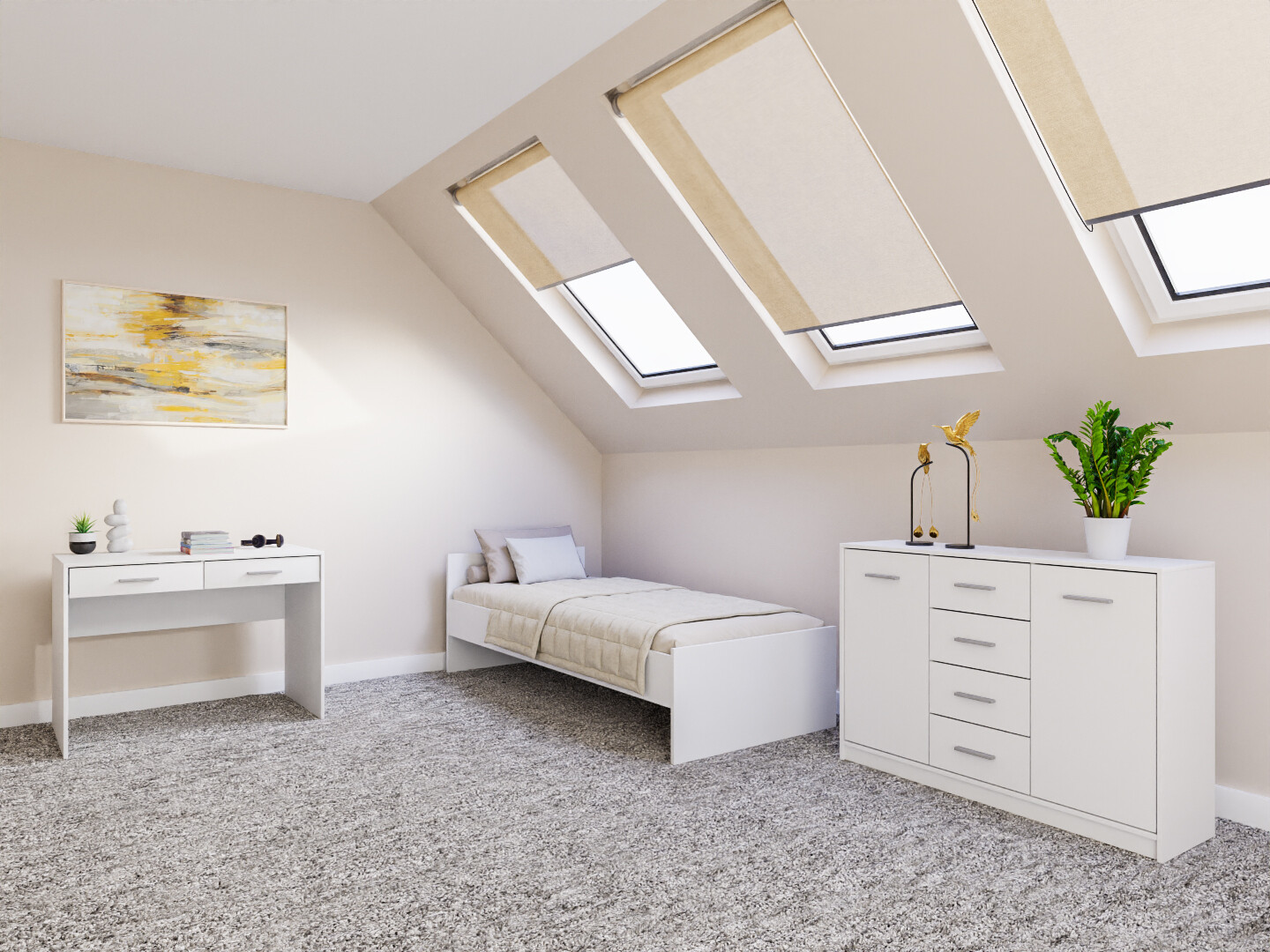 Soveværelsessæt Novsore 149 (Hvid)