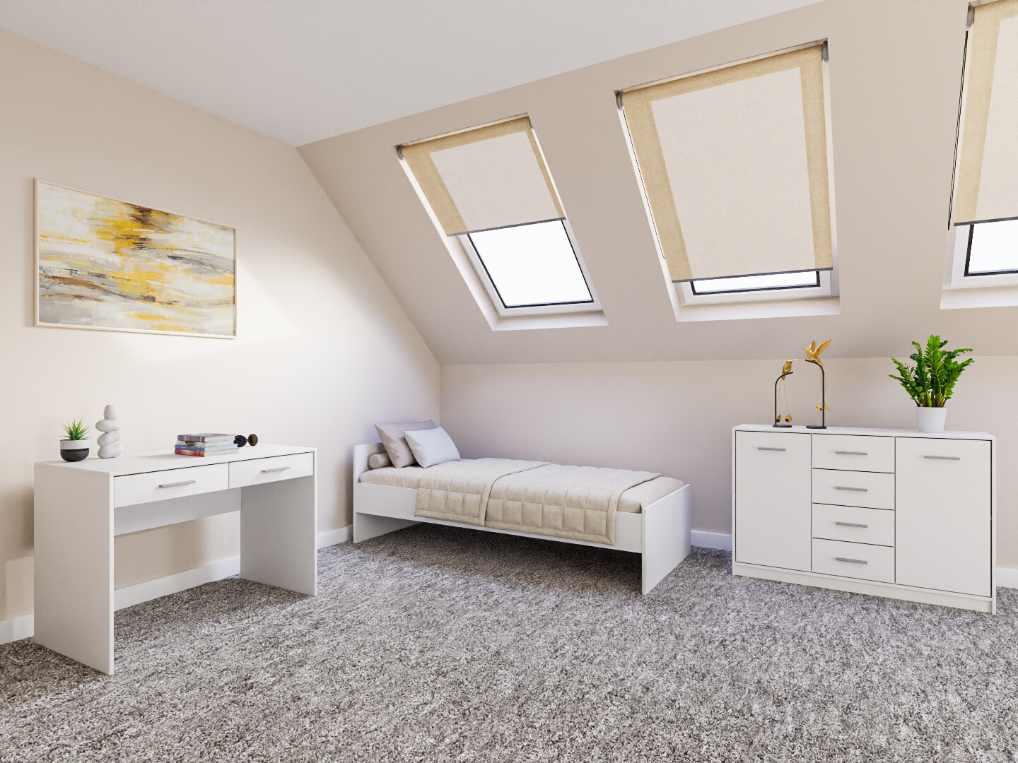 Soveværelsessæt Novsore 149 (Hvid)