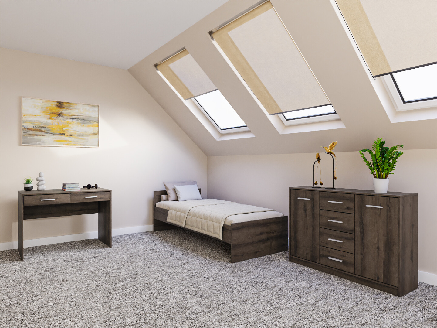 Soveværelsessæt Novsore 149 (Mørk eg)