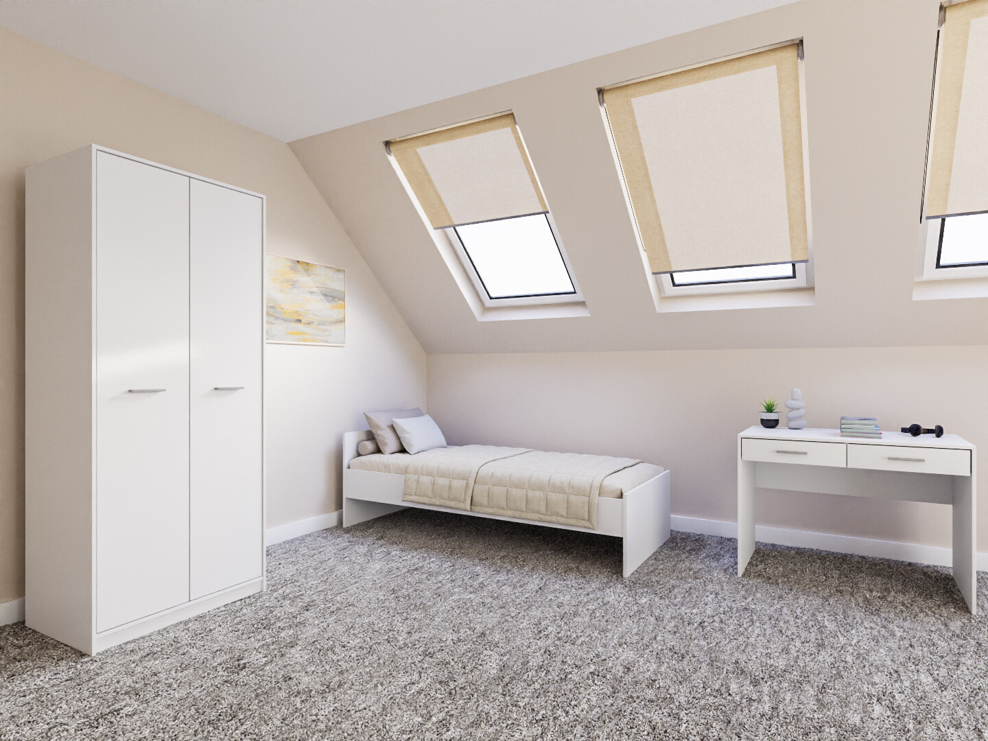 Soveværelsessæt Novsore 157 (Hvid)