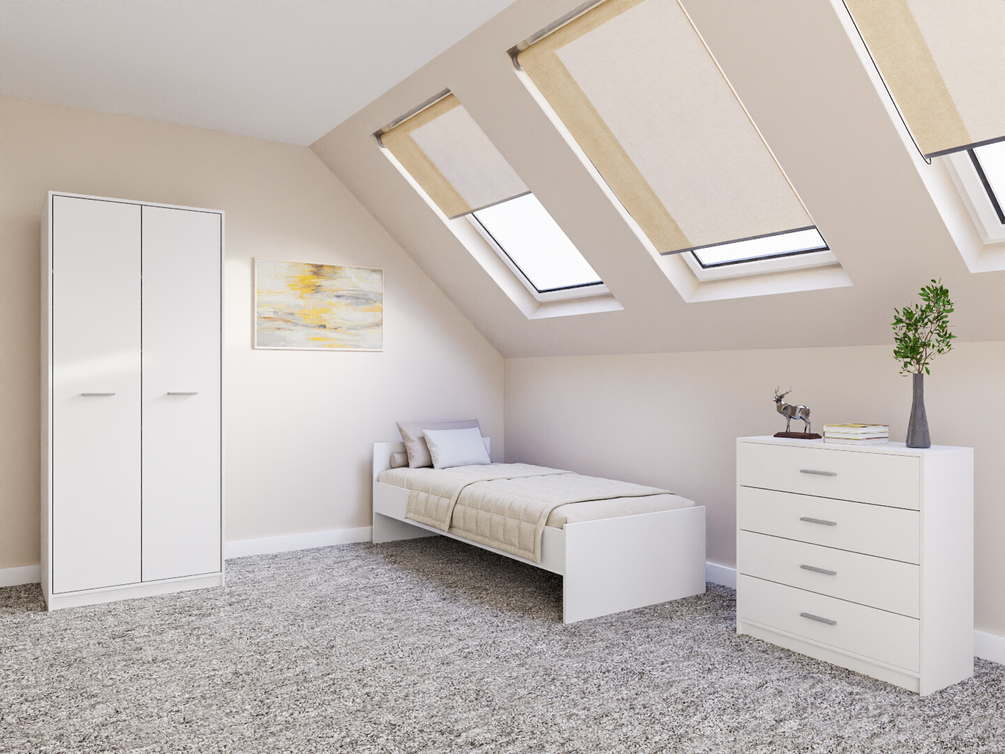 Soveværelsessæt Novsore 151 (Hvid)