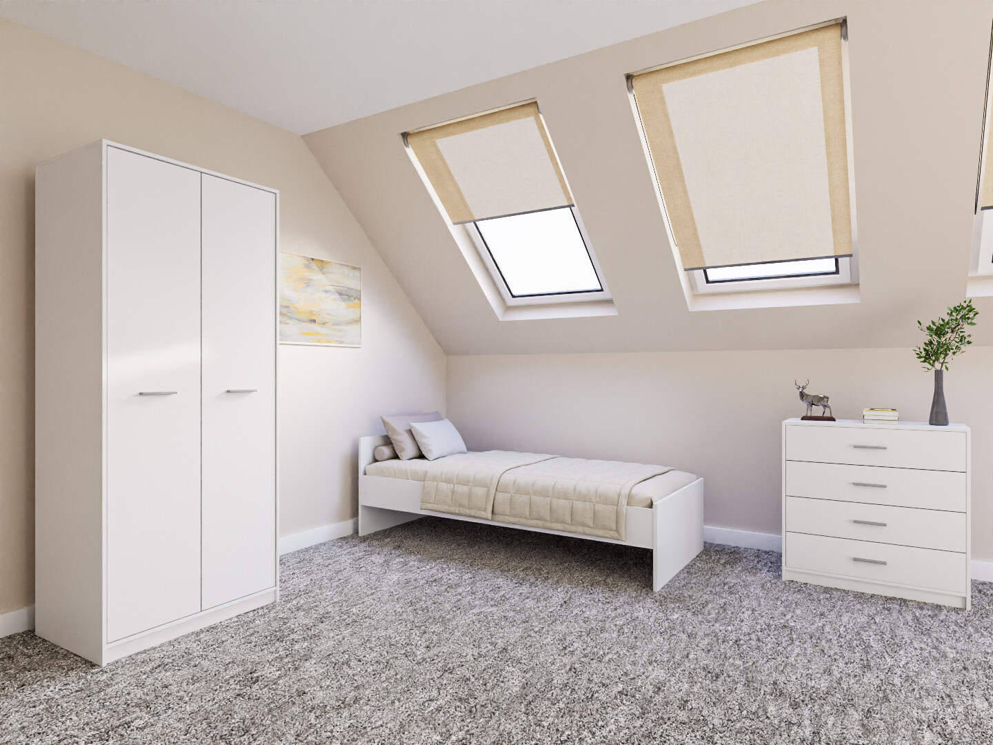 Soveværelsessæt Novsore 151 (Hvid)