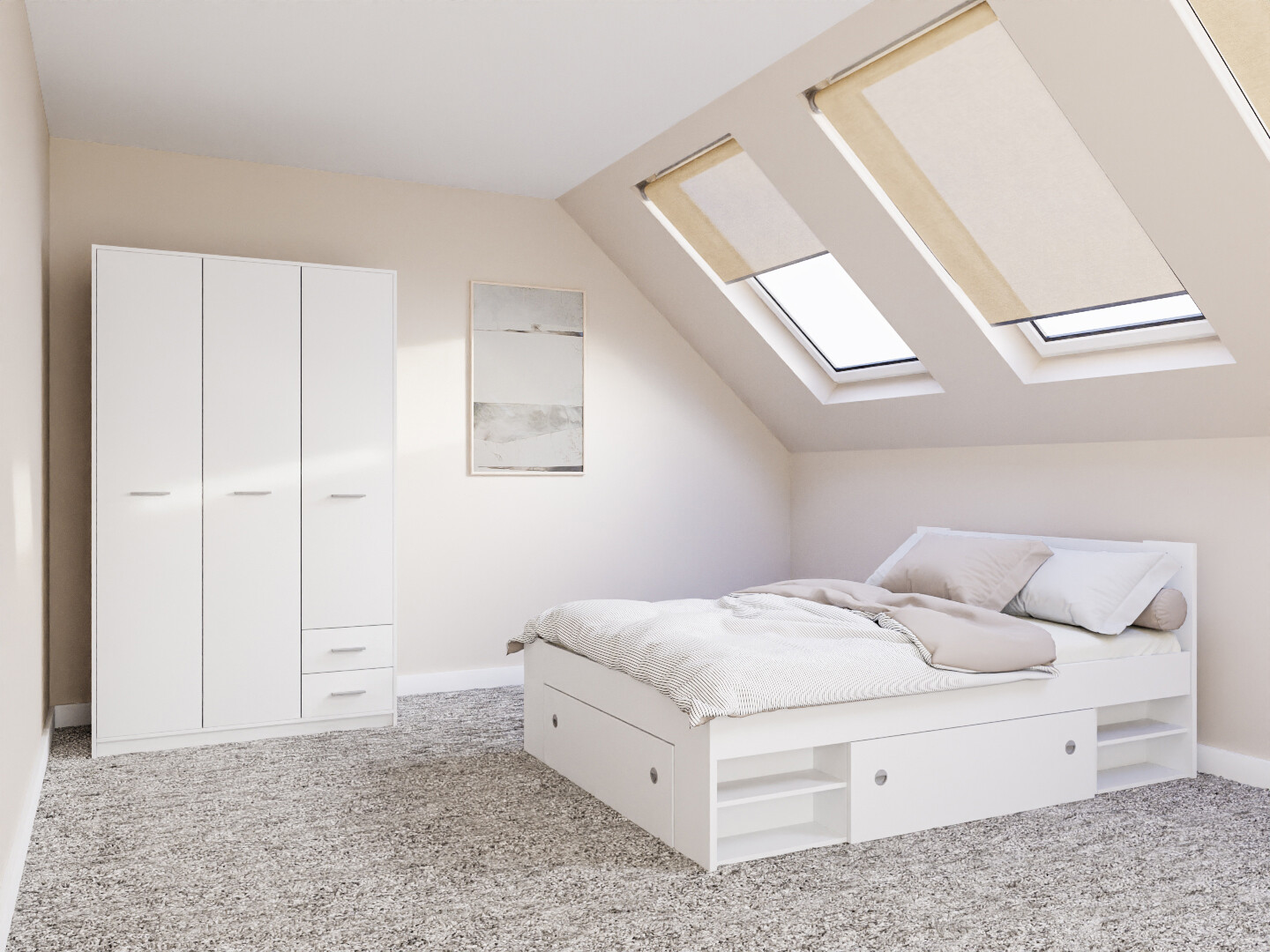 Soveværelsessæt Novsore 158 (Hvid)