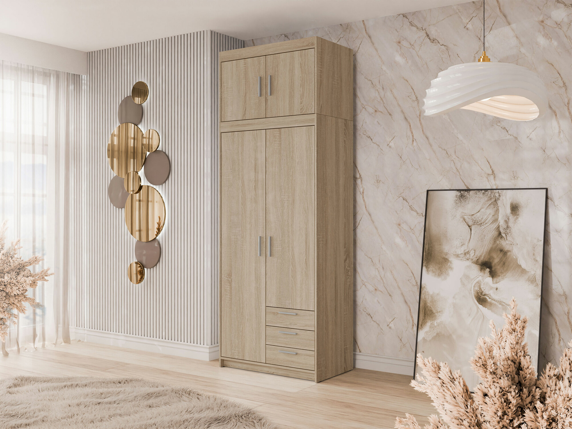 Garderobeskab Novduni 113 (Sonoma eg)