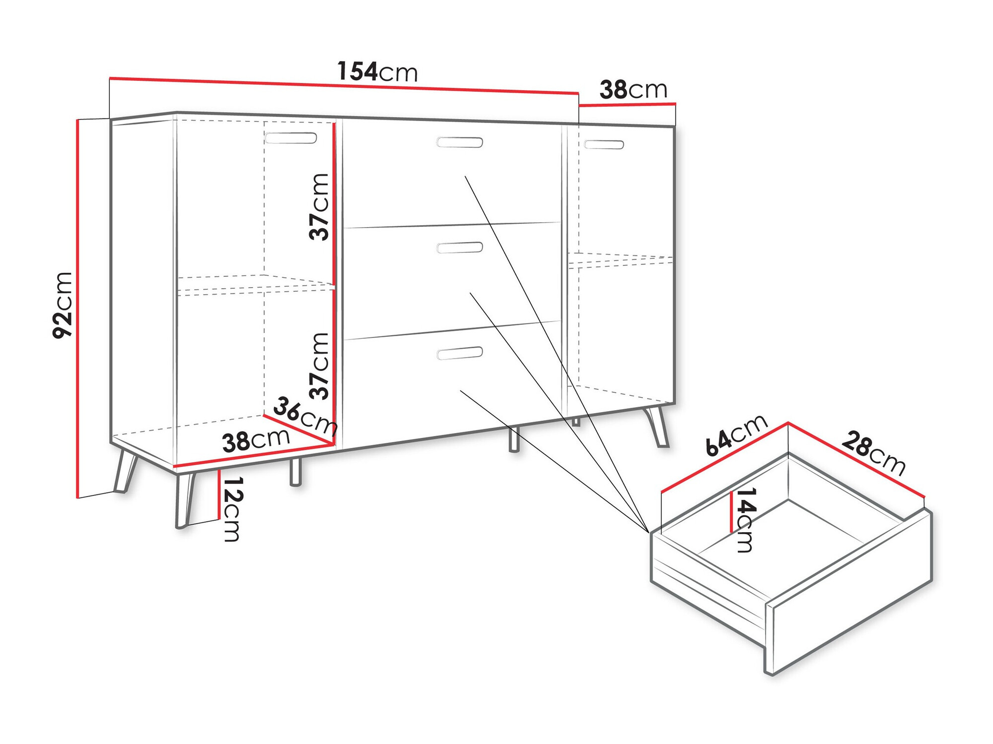 Kommode Comfivo Capella I (Kashmir + Blank kashmir)