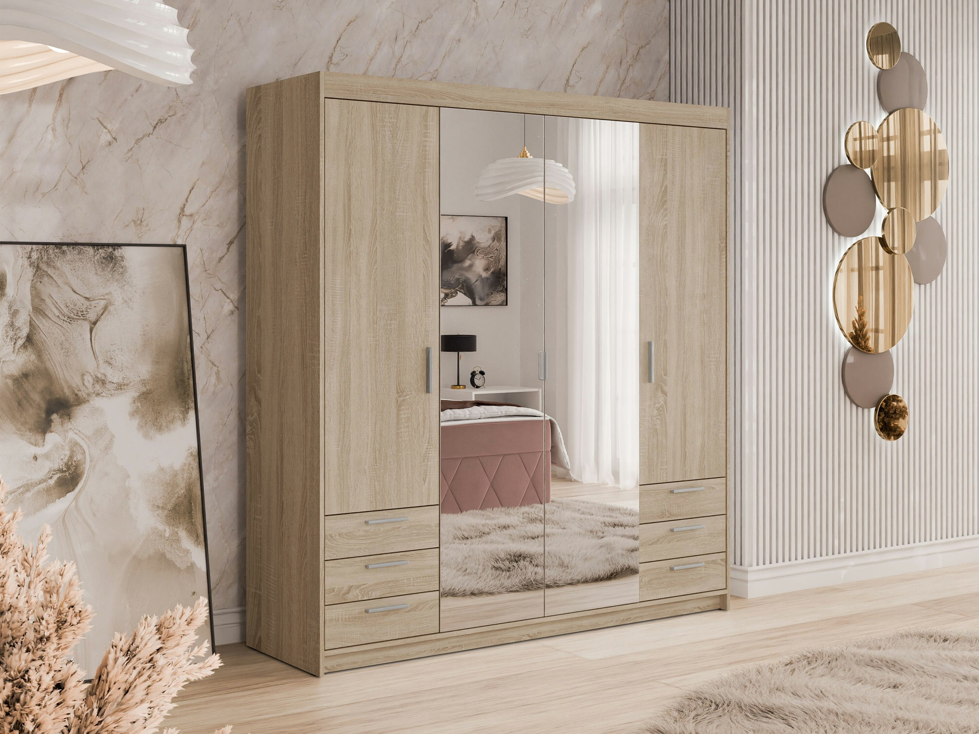 Garderobeskab Novduni 115 (Sonoma eg)