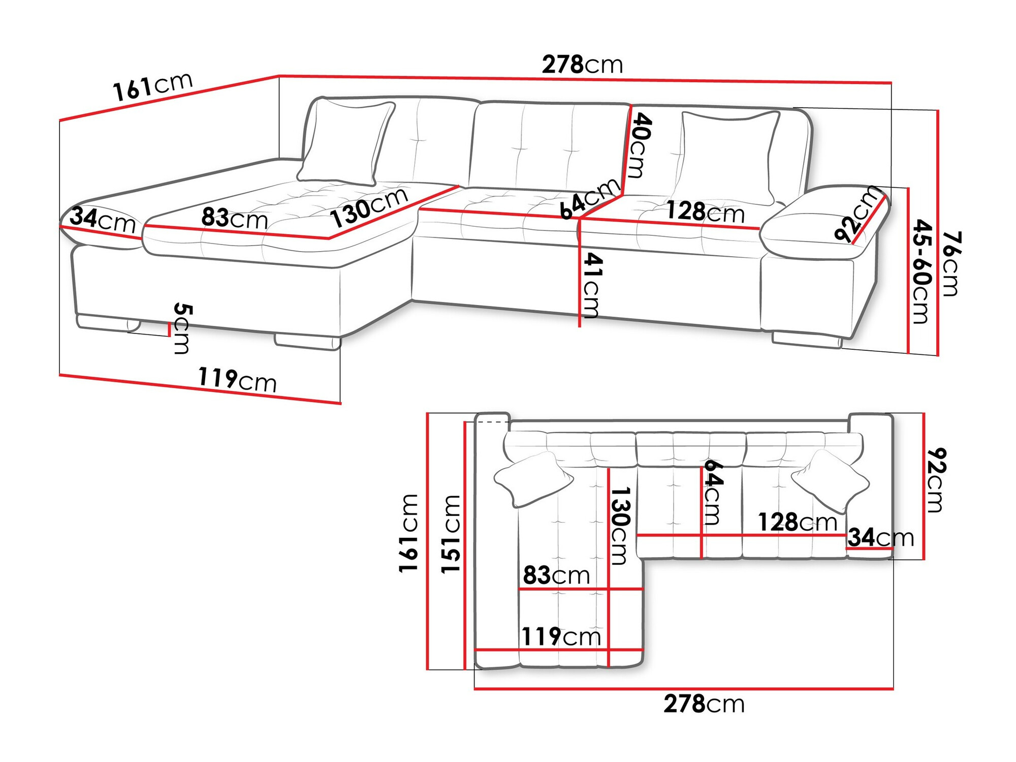 Hjørnesofa Comfivo 219 (Clara 215.11)