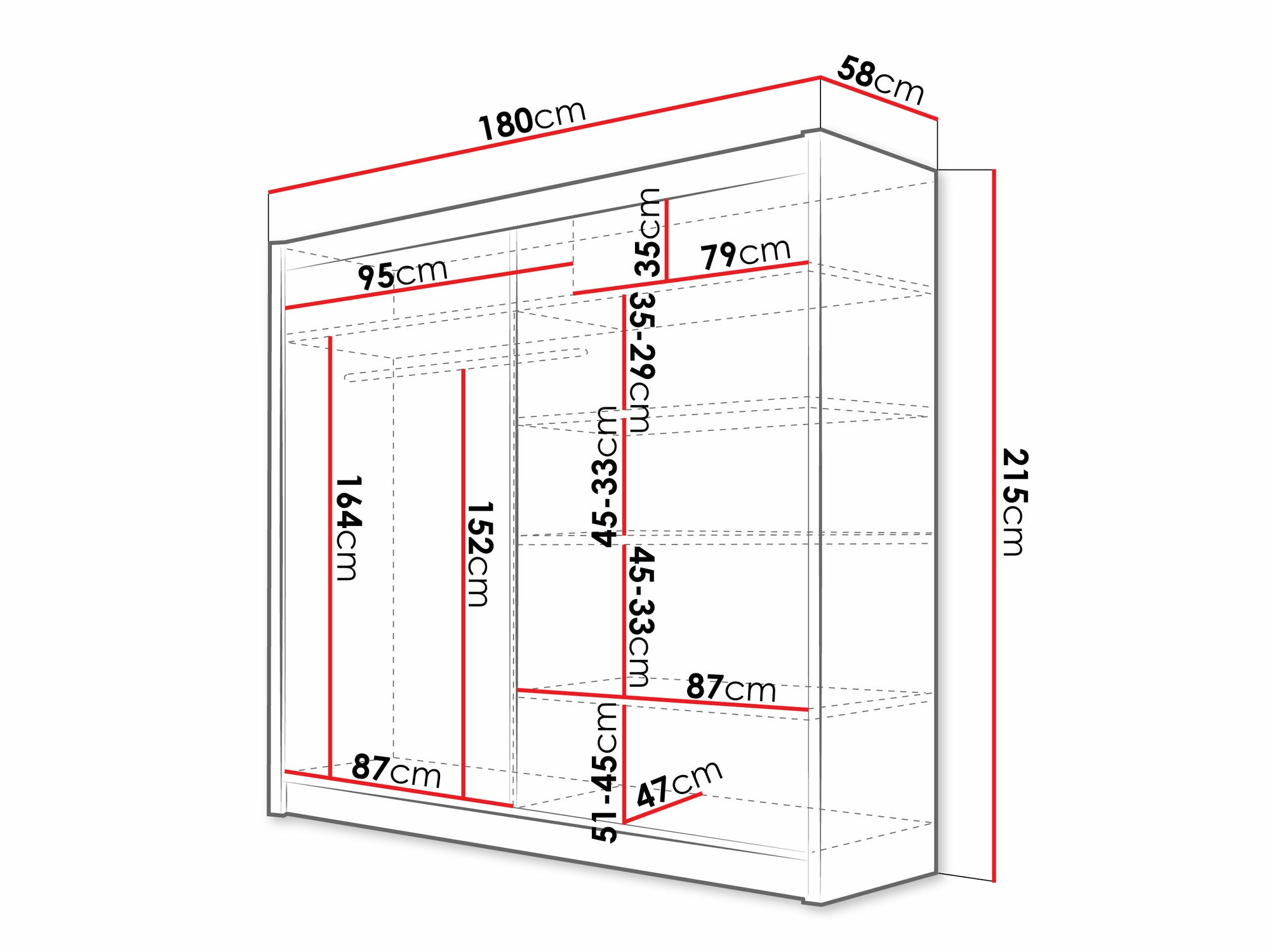 Garderobeskab Closico Cavaris V (Hvid)