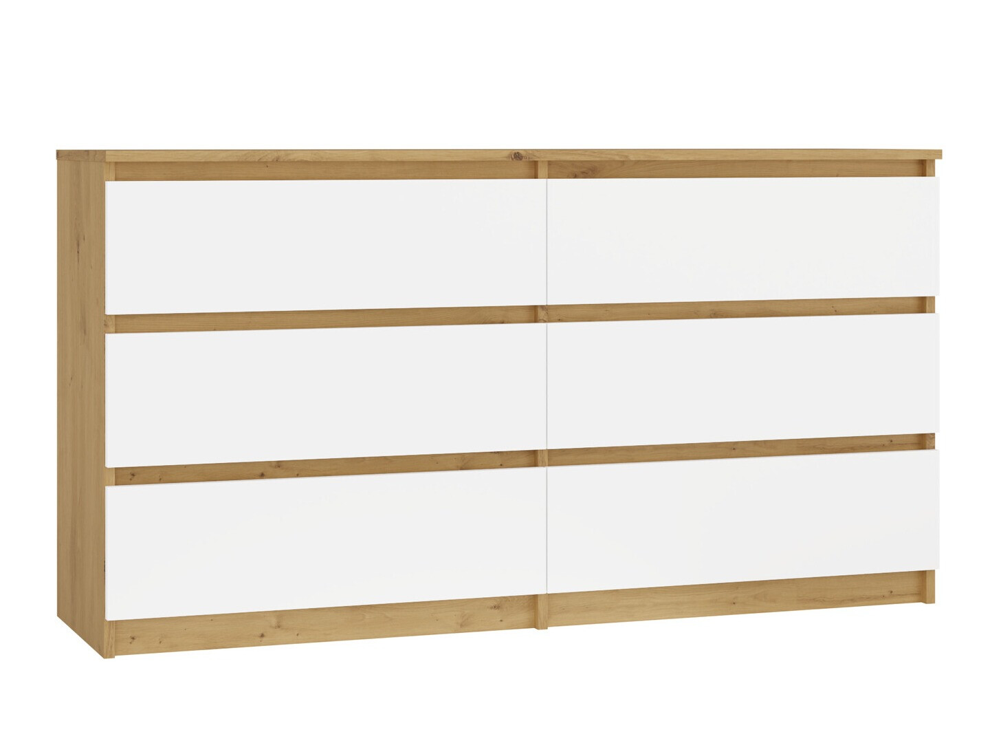 Kommode Elbvelu 102 (Artisan eg + Hvid)