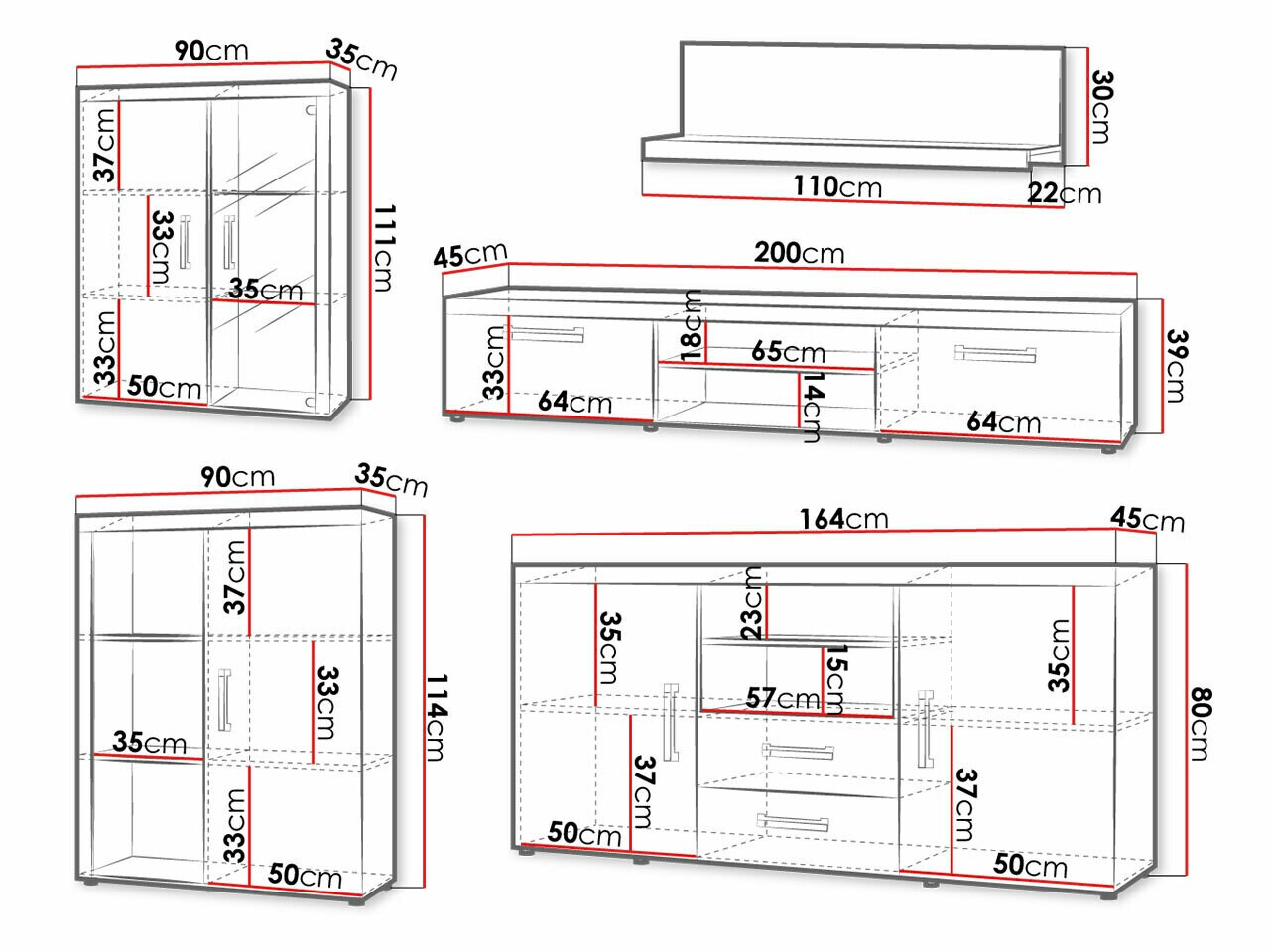 Stuemøbelsæt Cormiru 109 (Blomme + grafit)