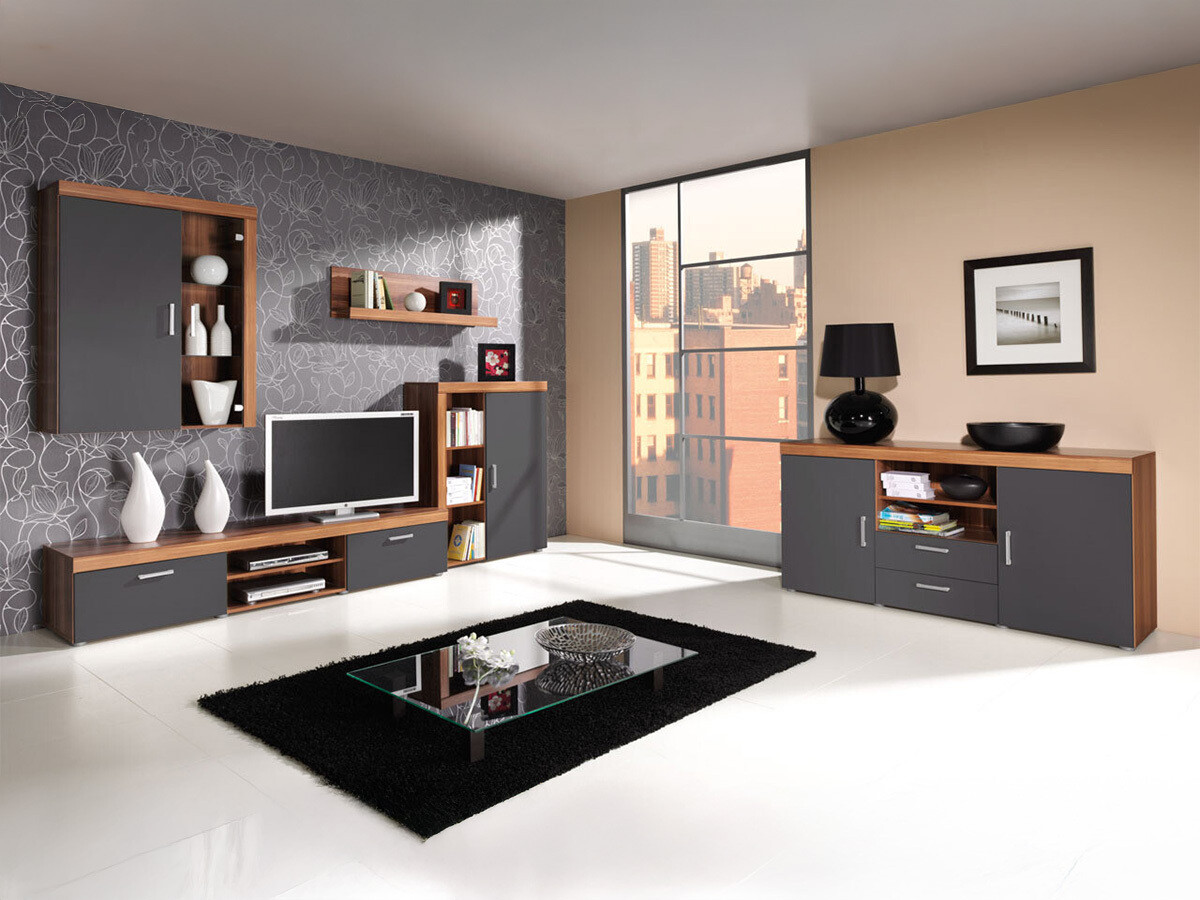 Stuemøbelsæt Cormiru 109 (Blomme + grafit)