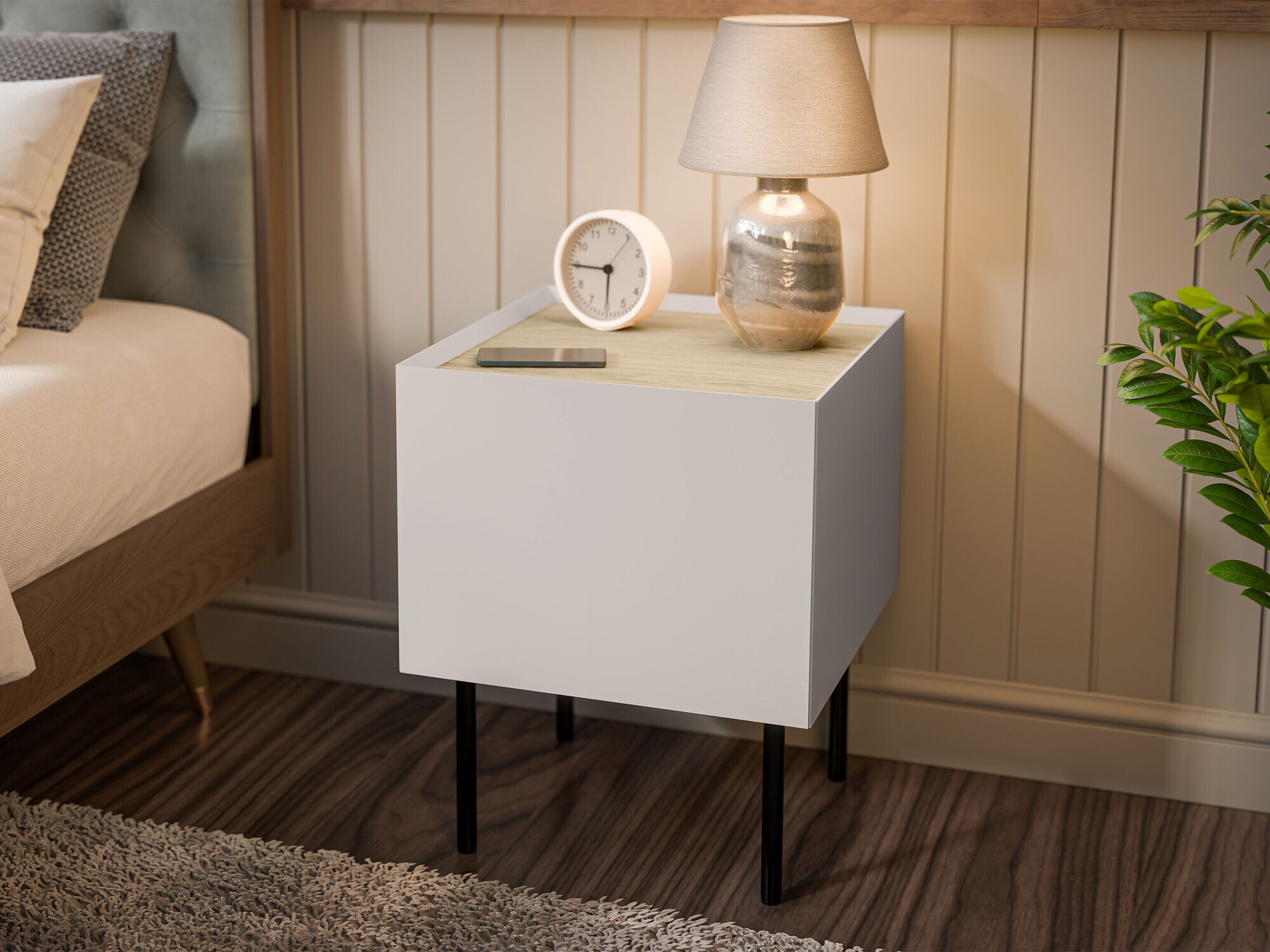 Natbordssæt Melbela 108 (Kashmir + Egetræ)