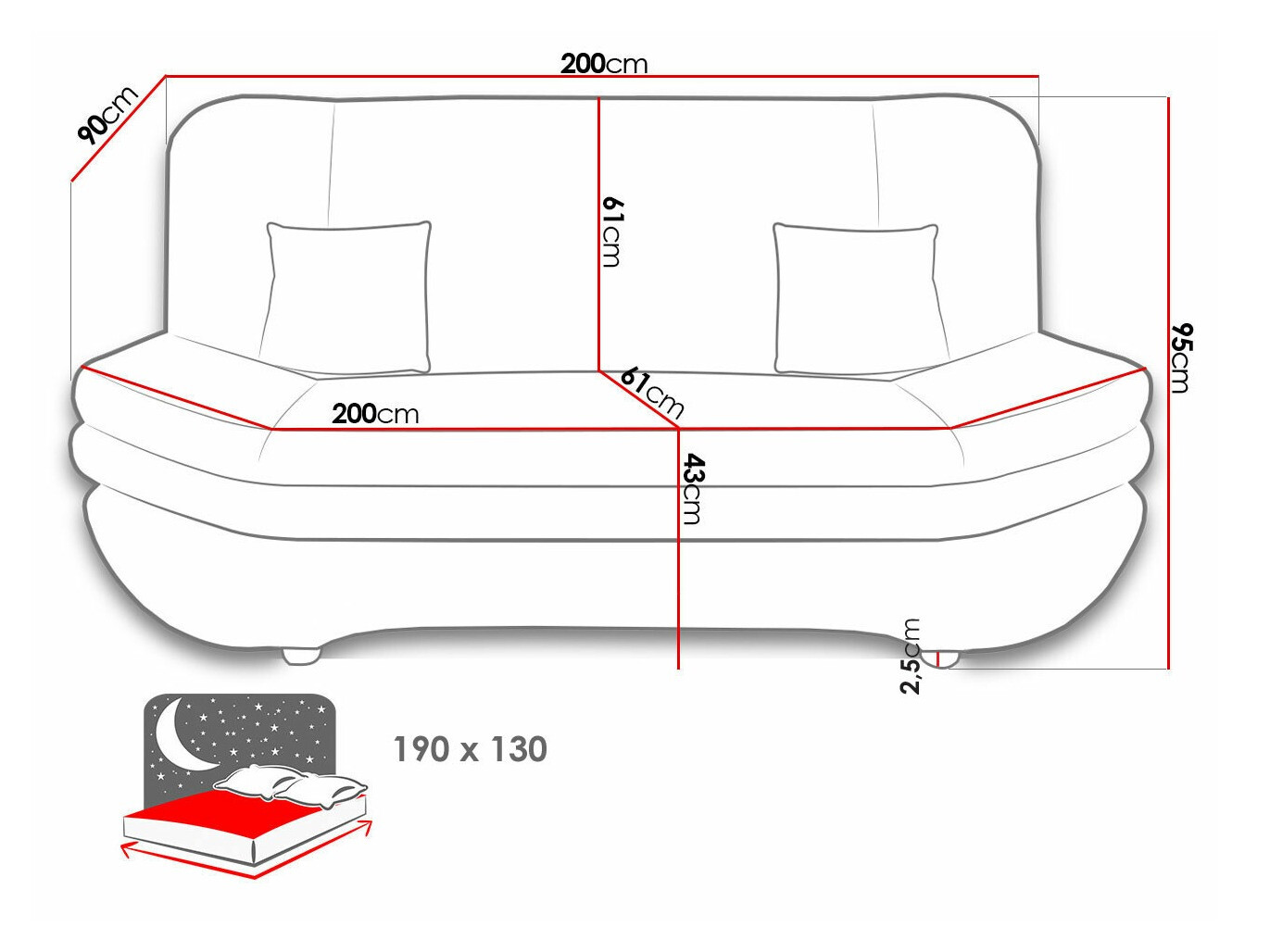 Sovesofa Comfivo 234 (Flow 06)