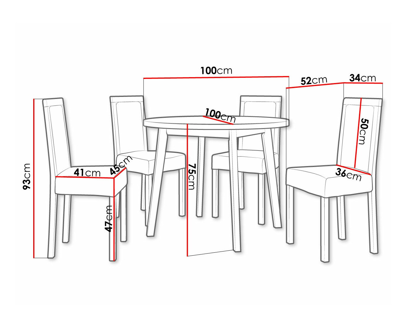 Spisestuesæt Victorville 255