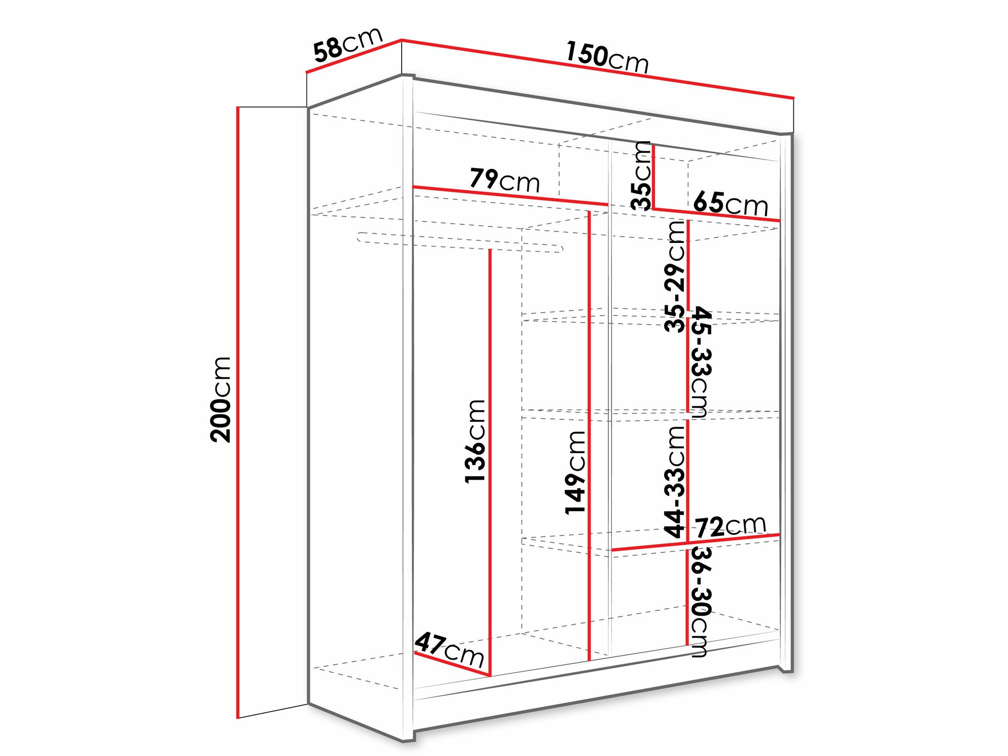 Garderobeskab Closico Camera XII (Sonoma eg)