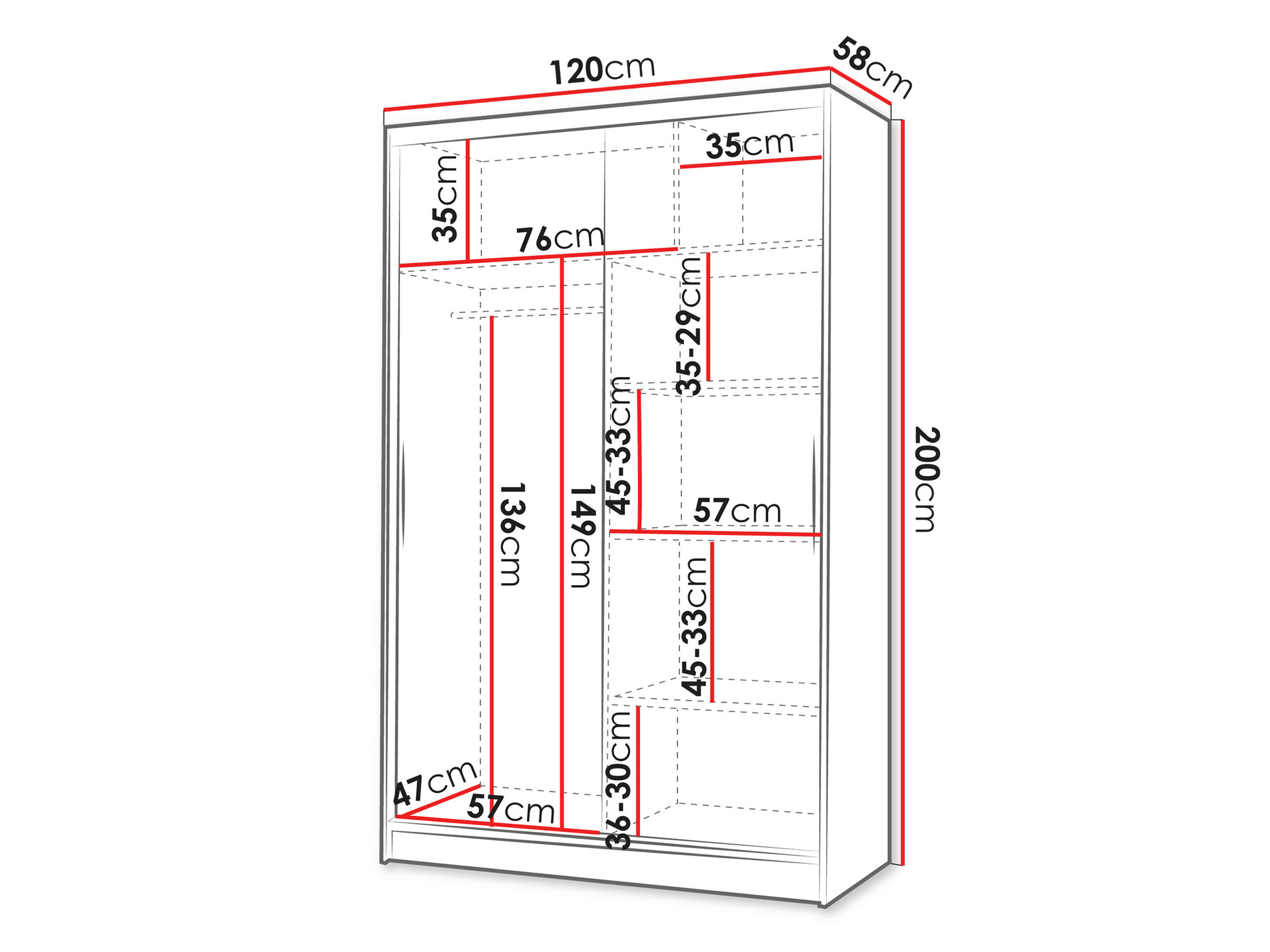 Garderobeskab Closico Salvor I (Sort + Artisan eg)
