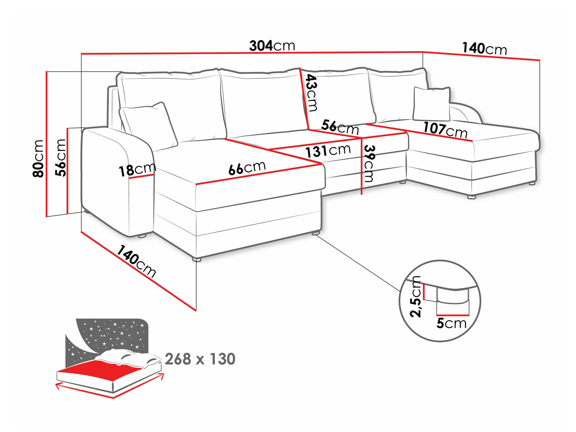 Hjørnesofa Comfivo 297 (Manila 18 + Manila 16)