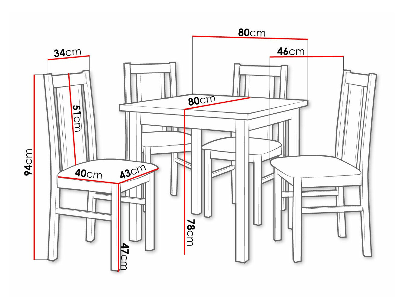 Spisestuesæt Victorville 310 (Sonoma eg)