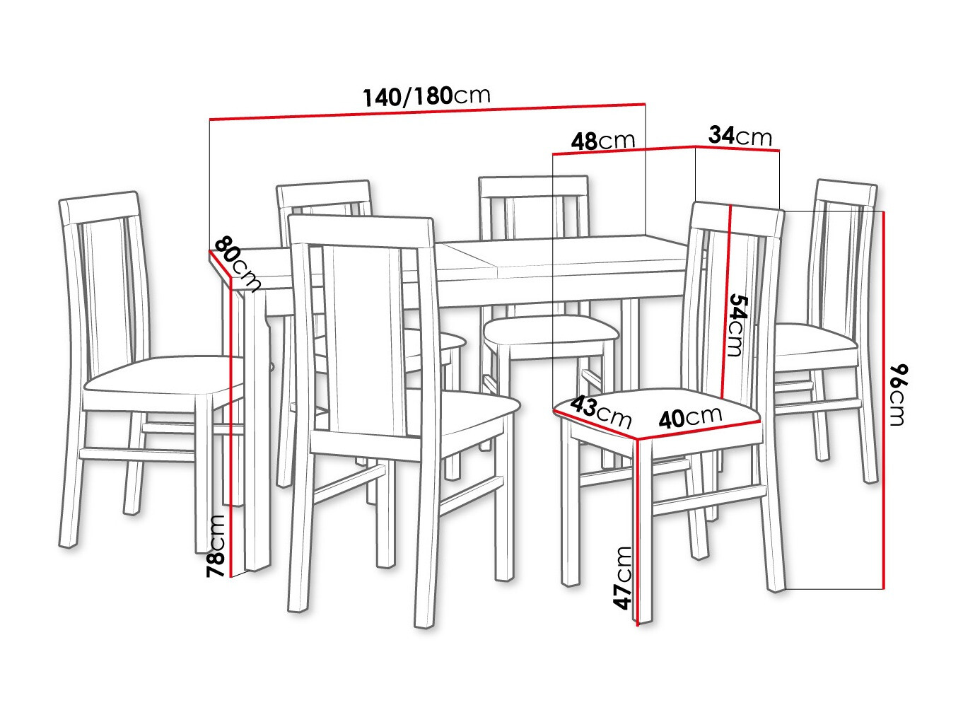 Spisestuesæt Victorville 315 (Ahorn)